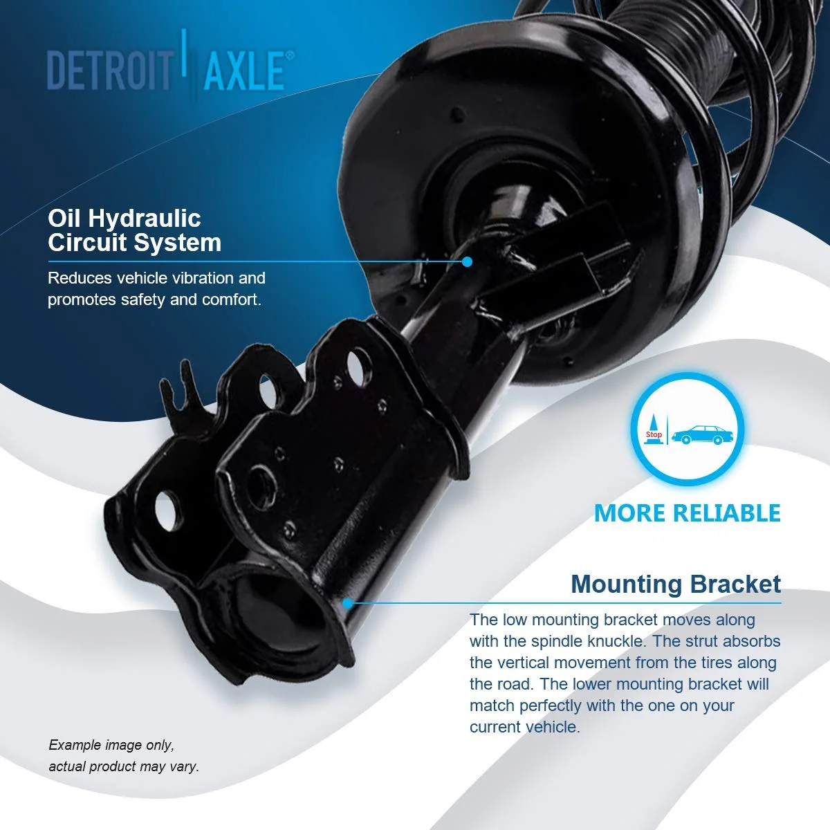 Detroit Axle - Front Struts Control Arms Kit for 2008 2009-2012 Nissan Rogue FWD — image 10