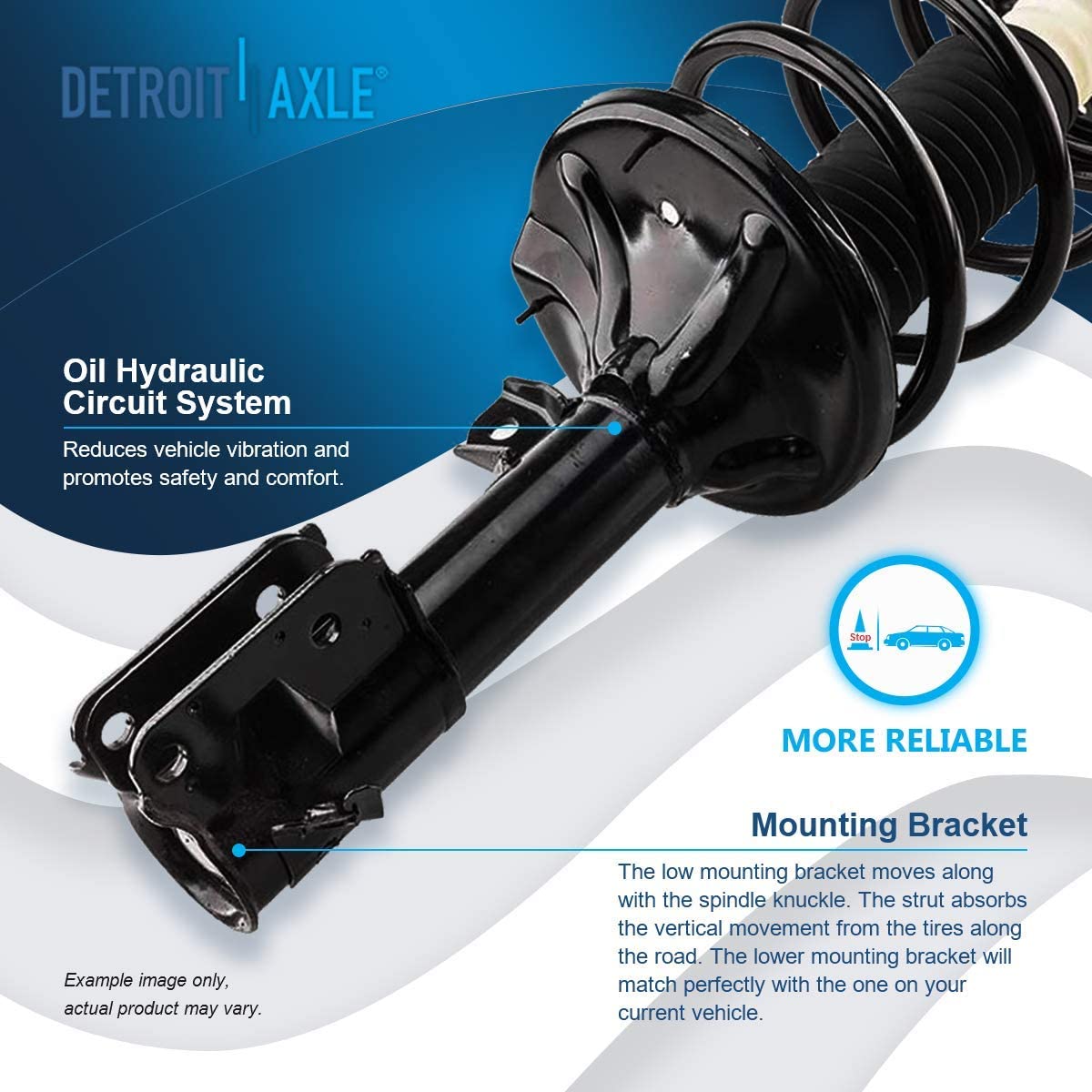 Detroit Axle - Front Struts Control Arms Sway Bars Tie Rods for 2001-06 Santa Fe — image 10