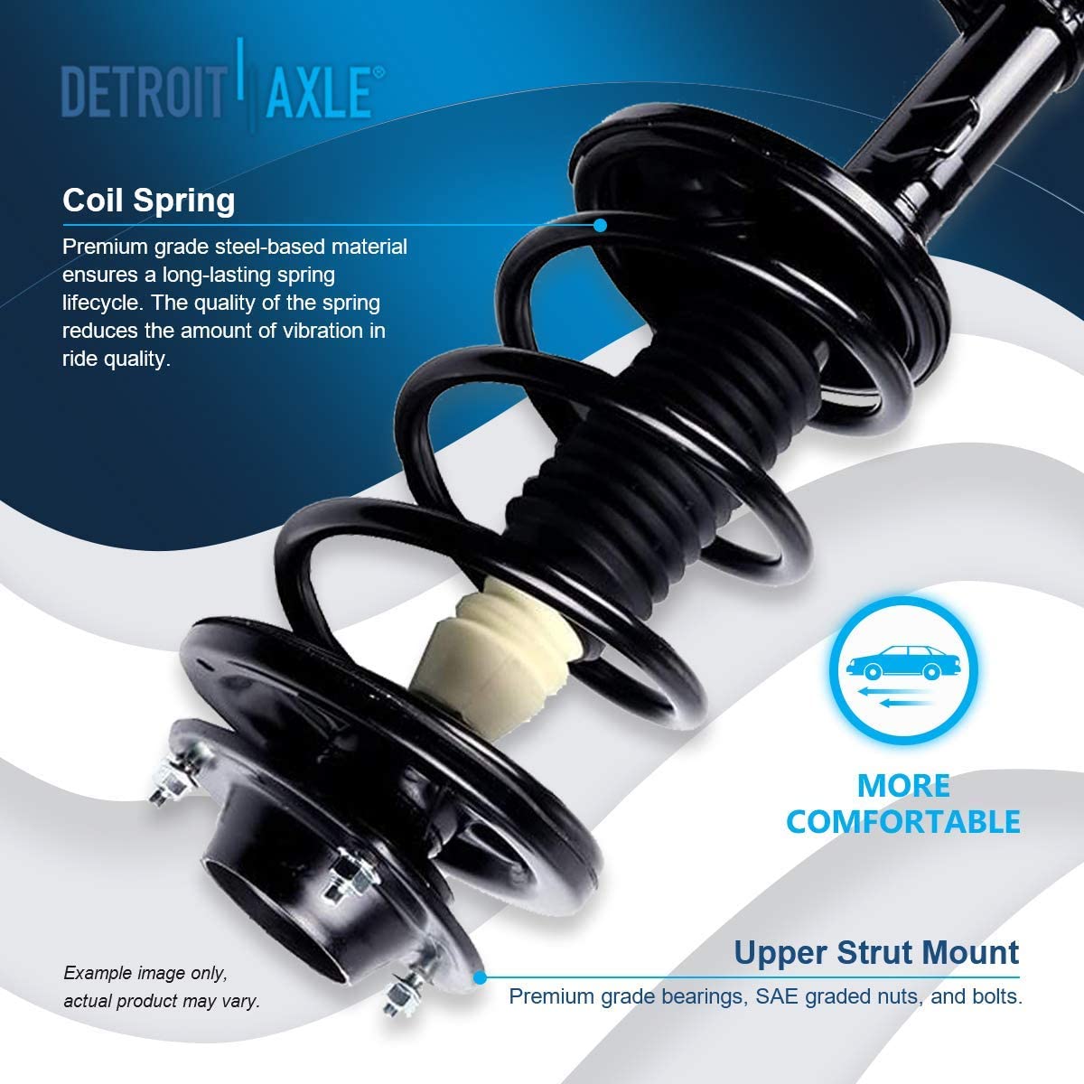 Detroit Axle - Front Struts Control Arms Sway Bars Tie Rods for 2001-06 Santa Fe — image 8
