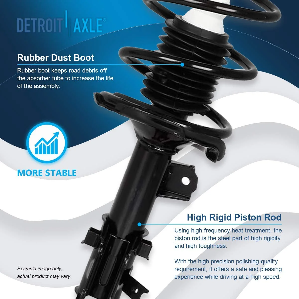 Detroit Axle - Front Struts Control Arms for 2006-2011 Hyundai Accent Kia Rio — image 9
