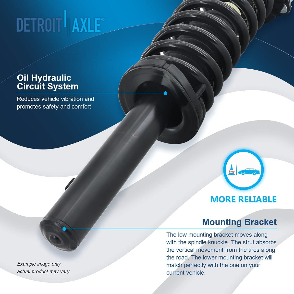 Detroit Axle - Front Struts Control Arms Kit for Jeep Grand Cherokee Commander — image 10