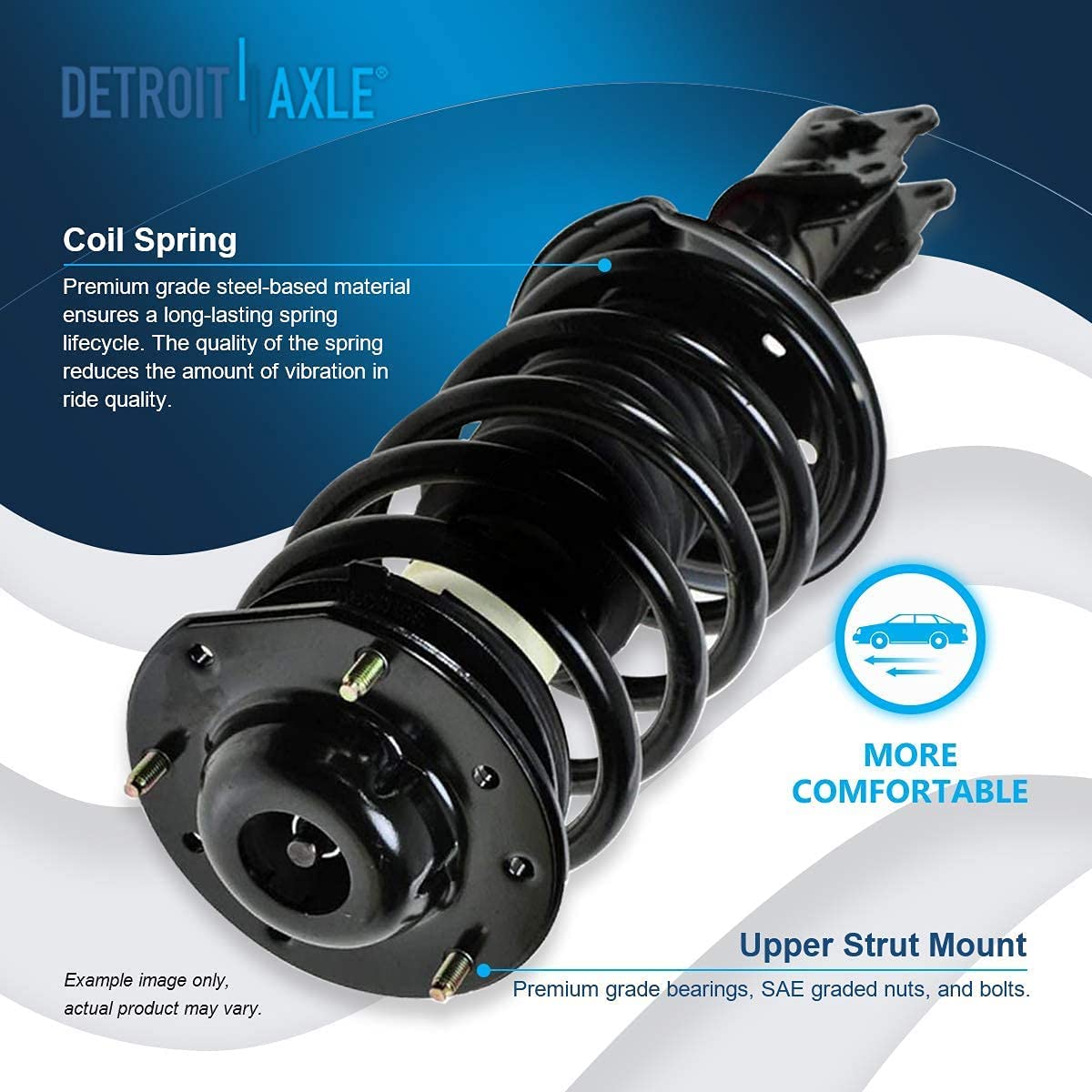 Detroit Axle - Front Struts Lower Control Arms for Pontiac G6 Saturn Aura Malibu — image 8