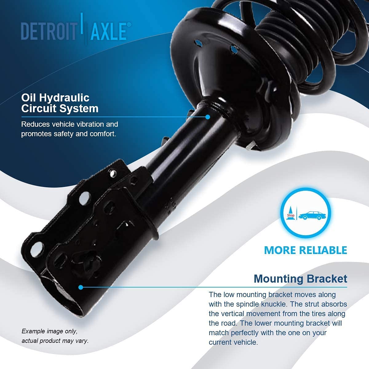 Detroit Axle - Front Struts Lower Control Arms for Pontiac G6 Saturn Aura Malibu — image 10