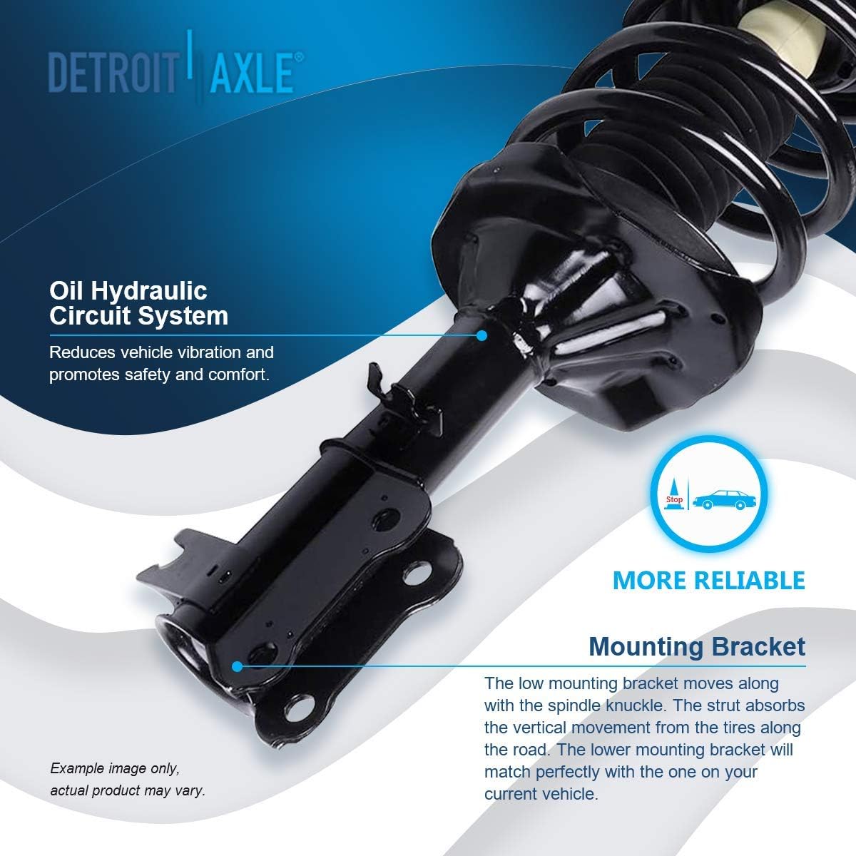 Detroit Axle - Front Struts Lower Control Arms Kit for 2002-2005 Kia Sedona — image 10