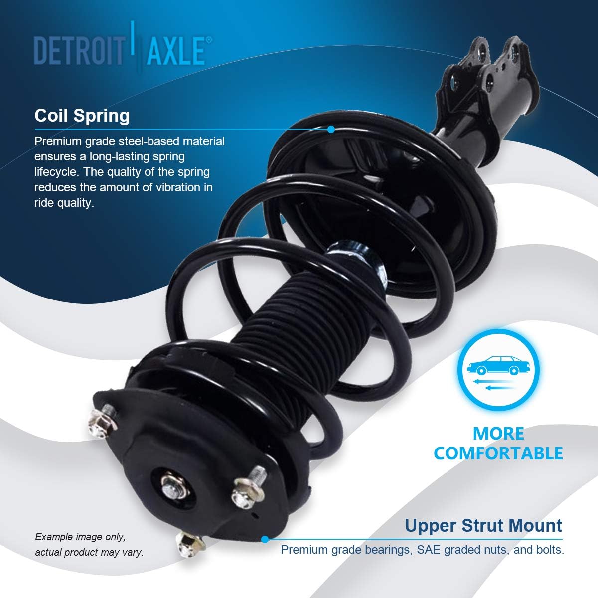 Detroit Axle - Front Struts Lower Control Arms Kit for 2002-2003 Toyota Camry — image 8