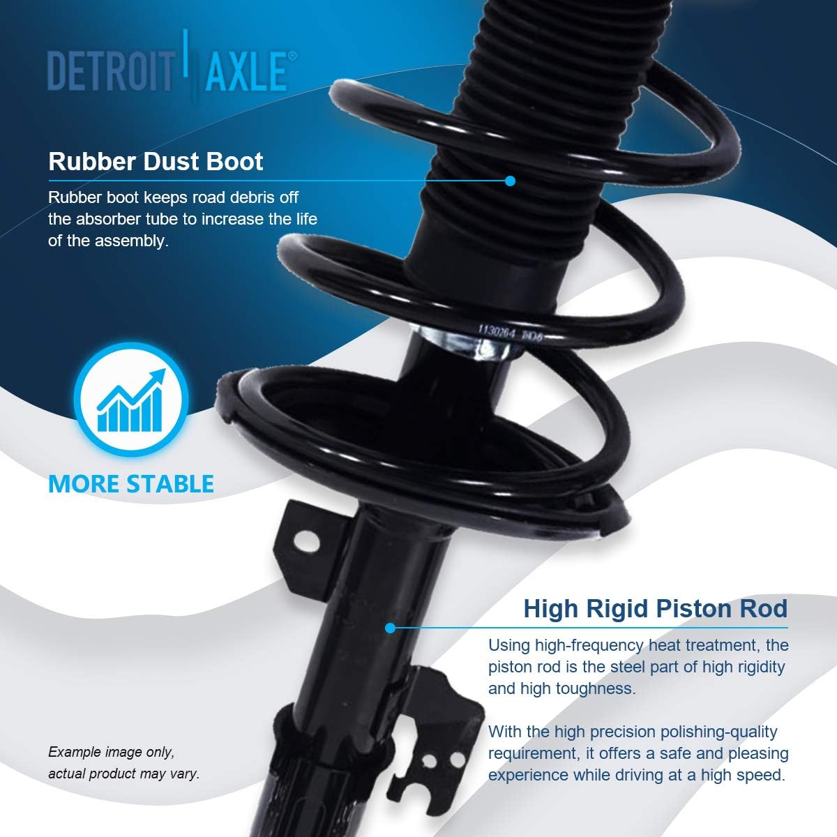 Detroit Axle - Front Struts Lower Control Arms Kit for 2002-2003 Toyota Camry — image 9