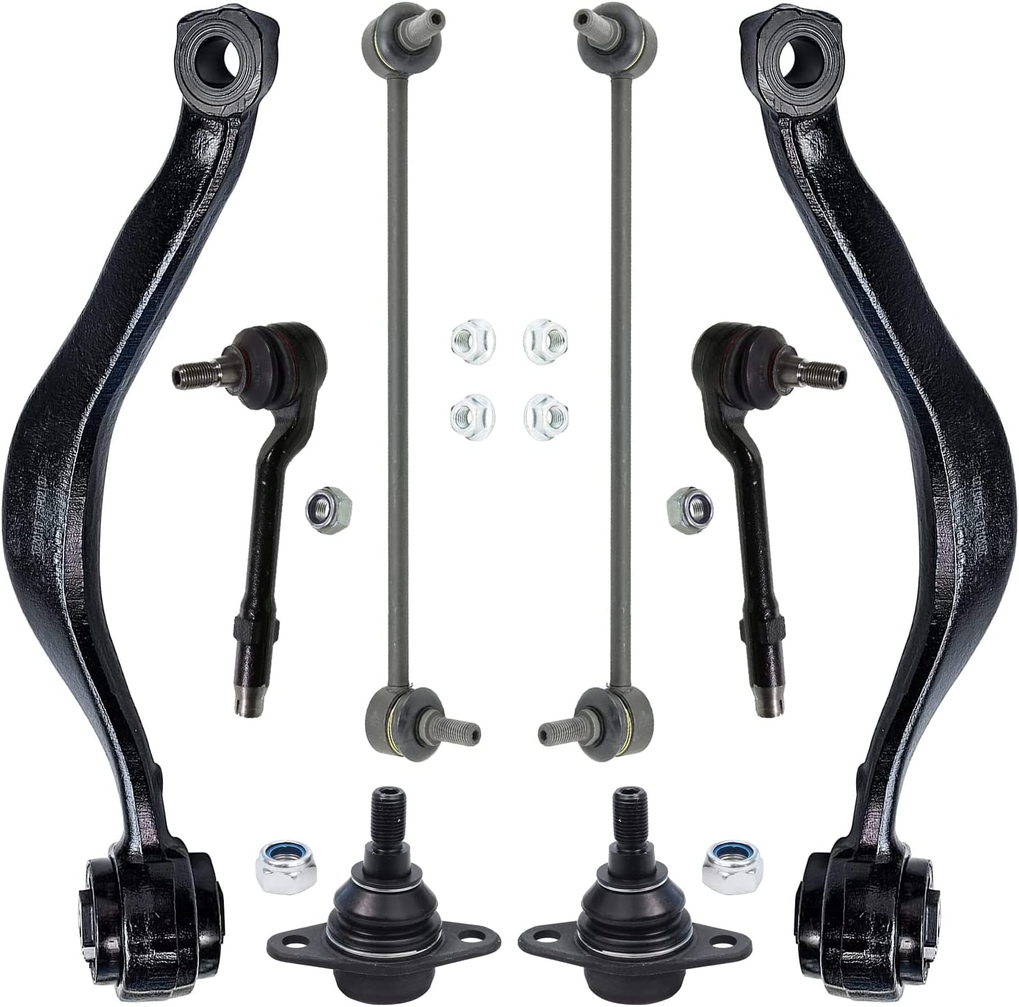6-Piece Front Lower Control Arm Kit With Ball Joints For BMW X3 X4 (2011-2018)