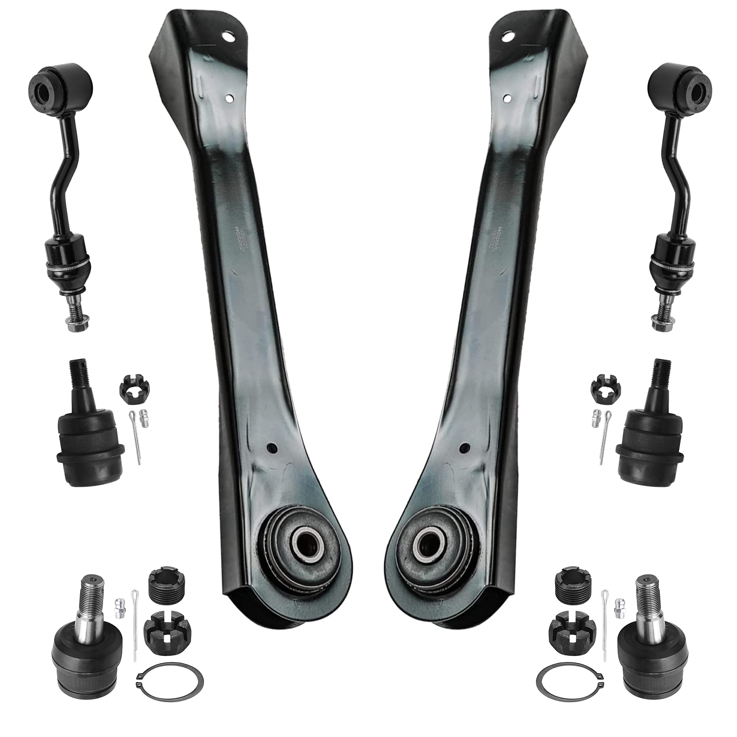 8pc Front Upper Control Arms Ball Joints Sway Bar Links Suspension Kit