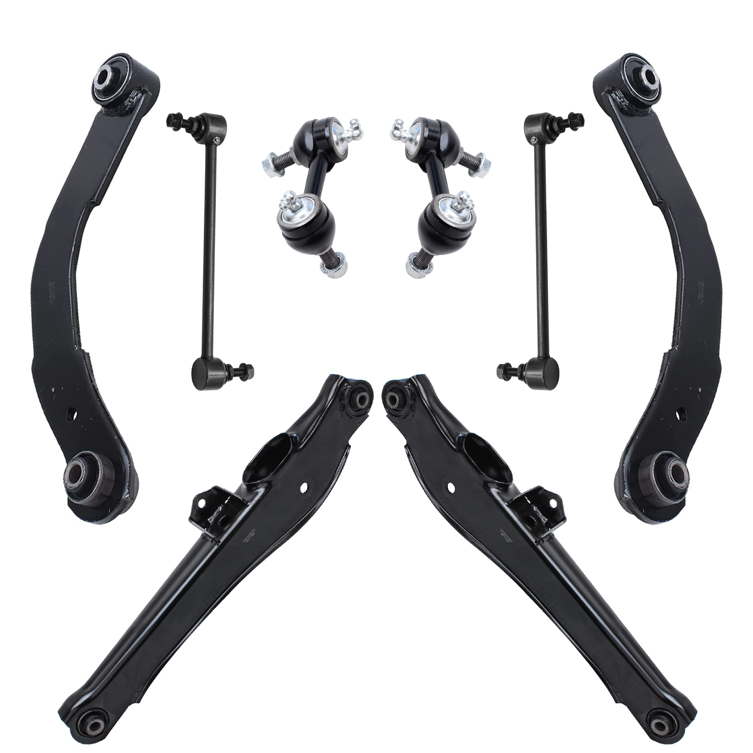 8pc Rear Upper Lower Control Arms Sway Bar Links Suspension Kit