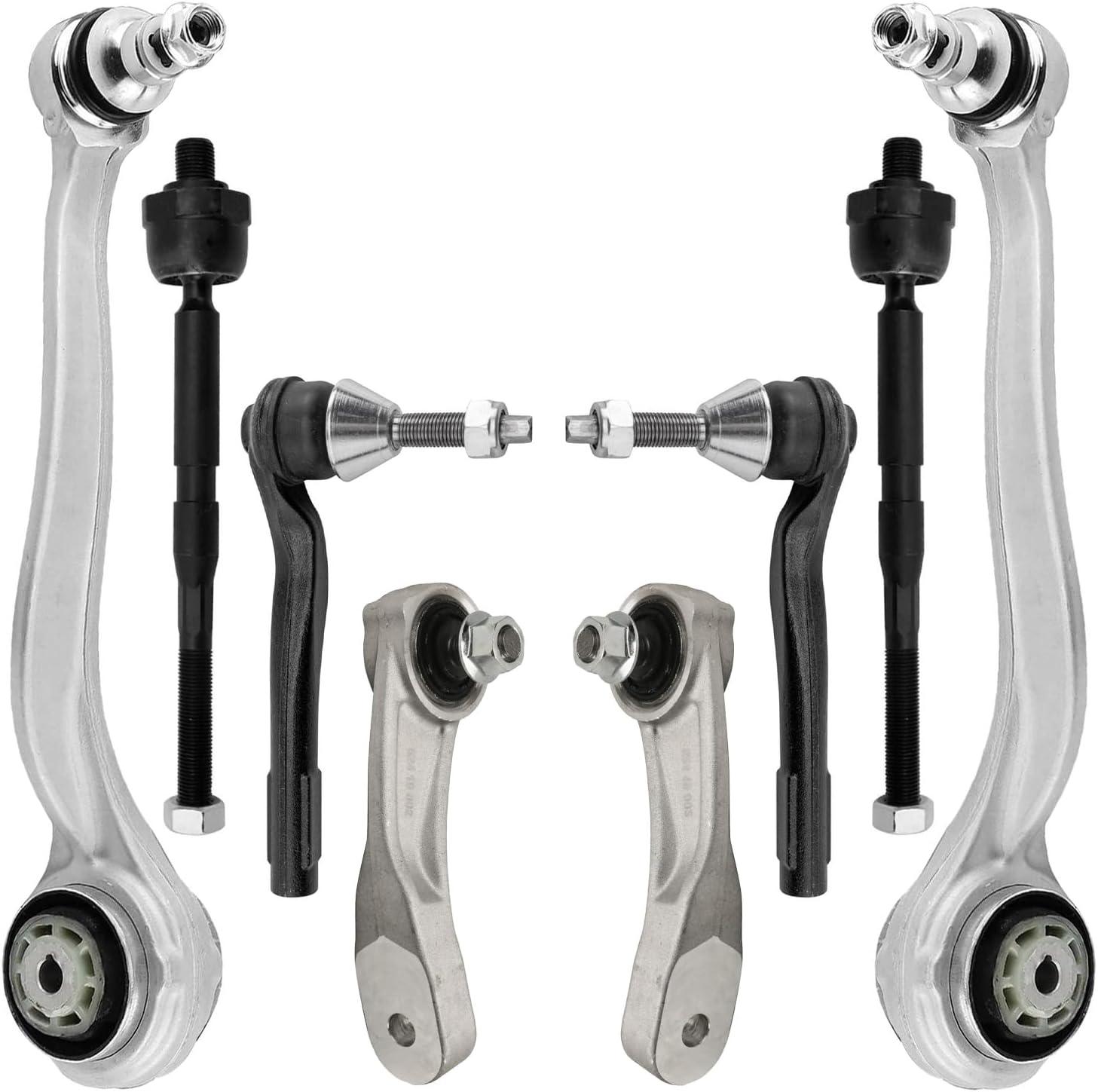 8pc Front Lower Forward Control Arms Tie Rods Sway Bar Links Suspension Kit