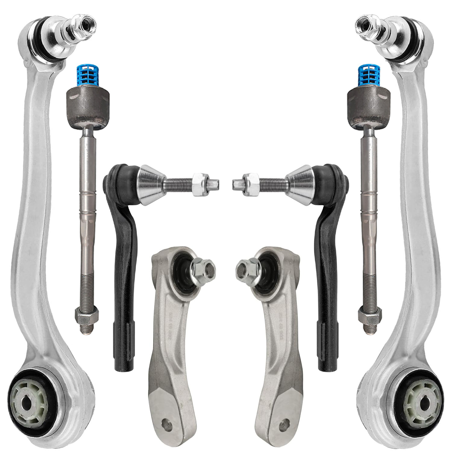 8pc Front Lower Forward Control Arms Tie Rods Sway Bar Links Suspension Kit