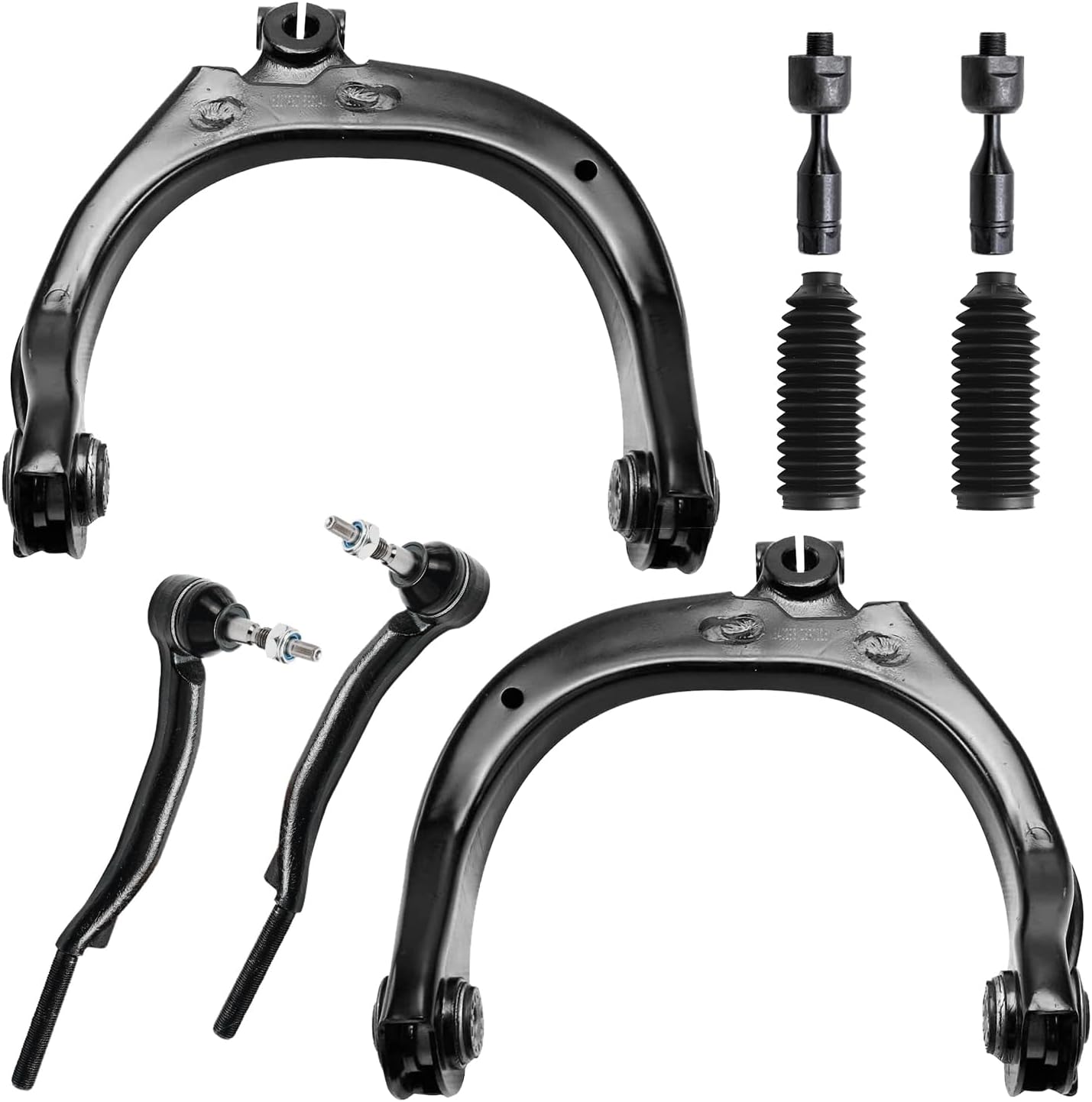 8pc Front Upper Control Arms Inner Outer Tie Rods Suspension Kit