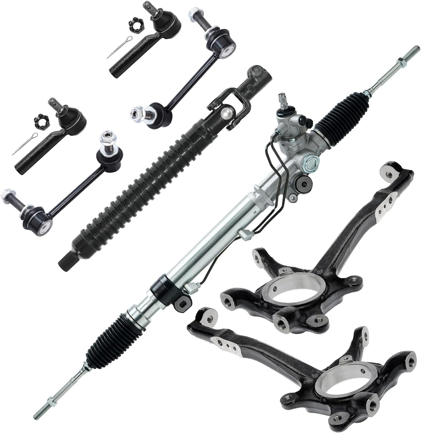 8pc Rack and Pinion Lower Intermediate Steering Shaft Suspension Kit