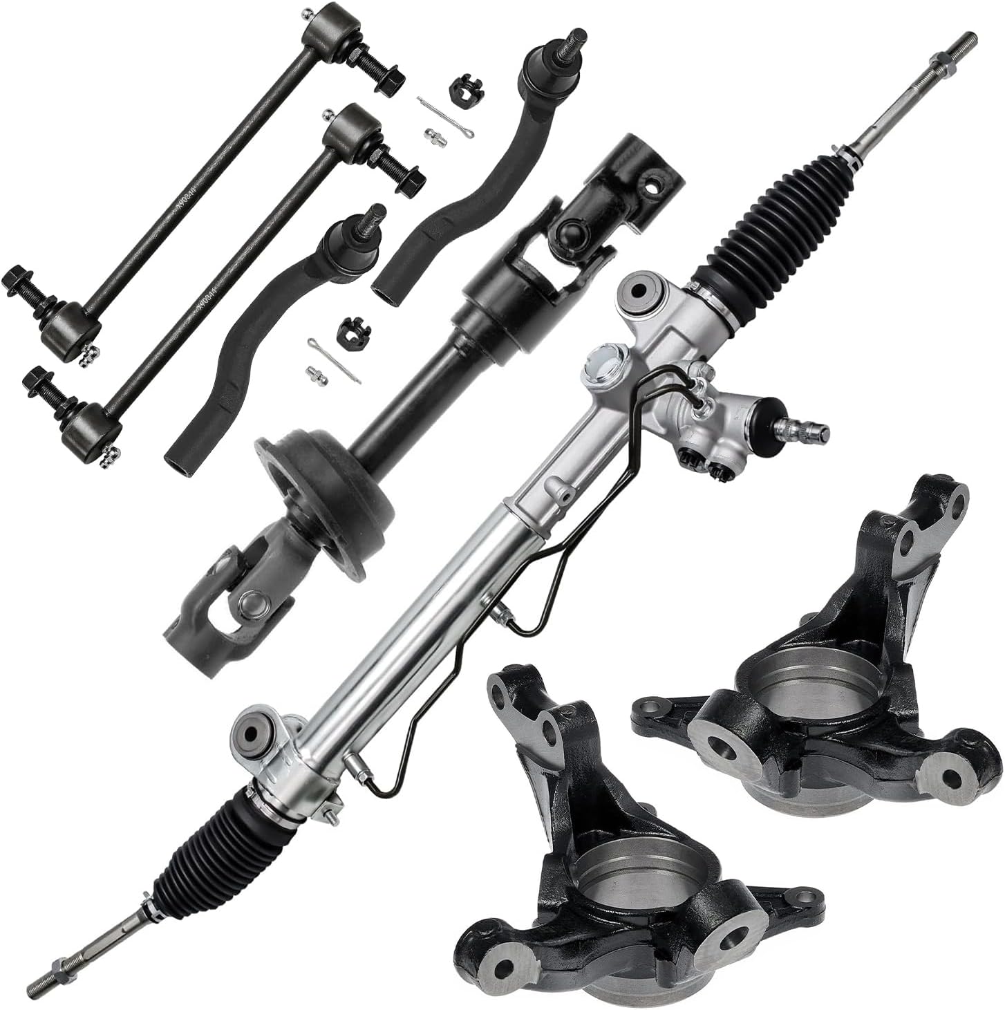 8pc Power Steering Rack and Pinion Intermediate Steering Shaft Kit