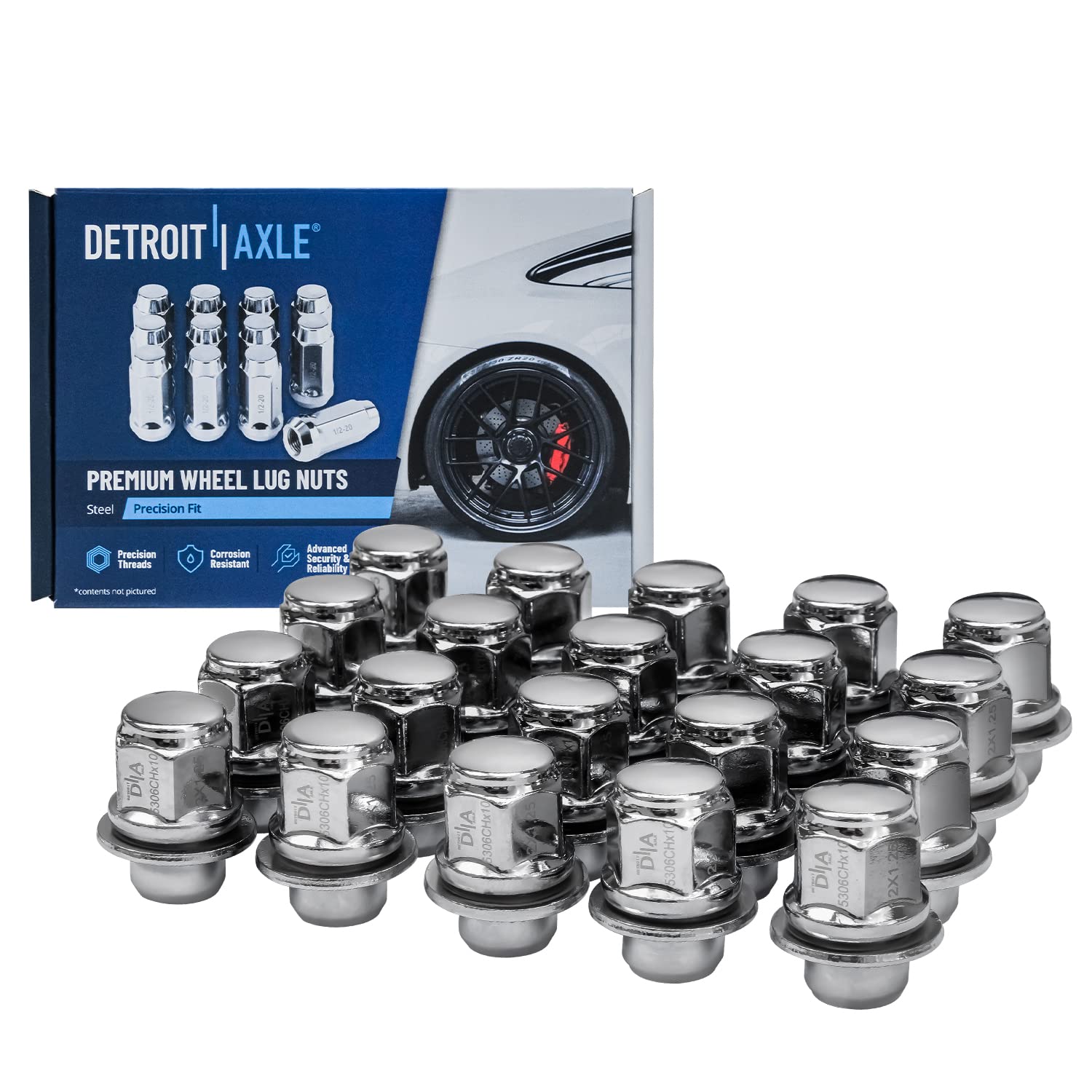 Detroit Axle - 24pc Front  Rear Wheel Hubs Lug Nuts for QX60 Altima Maxima — image 6