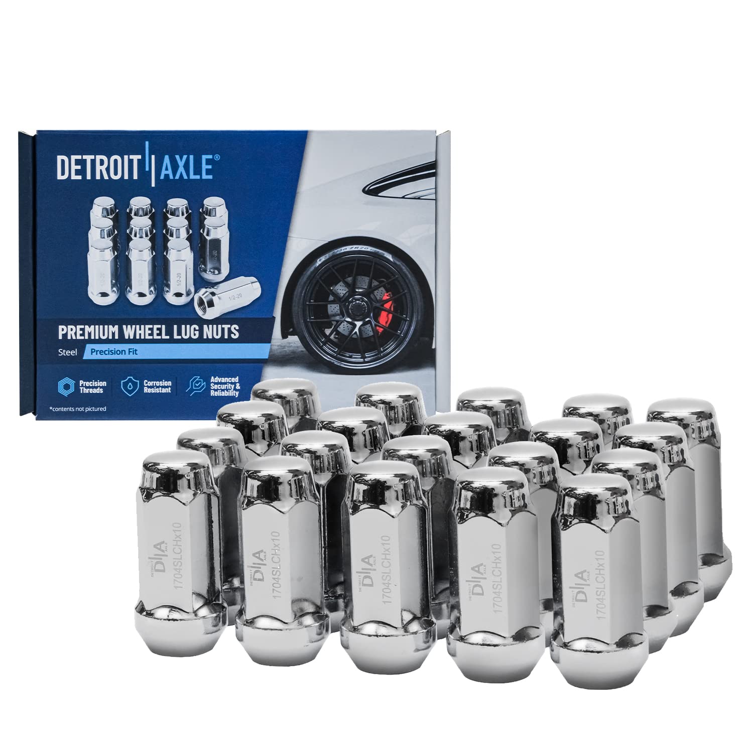 Detroit Axle - Front Rear Wheel Hubs with 20pc Lug Nuts for 06-10 Jeep Commander — image 6
