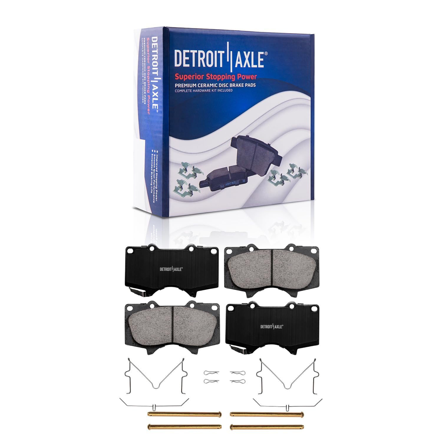 Detroit Axle - Front Rear Drilled Rotors Brake Pads Kit for 4Runner FJ Cruiser — image 6