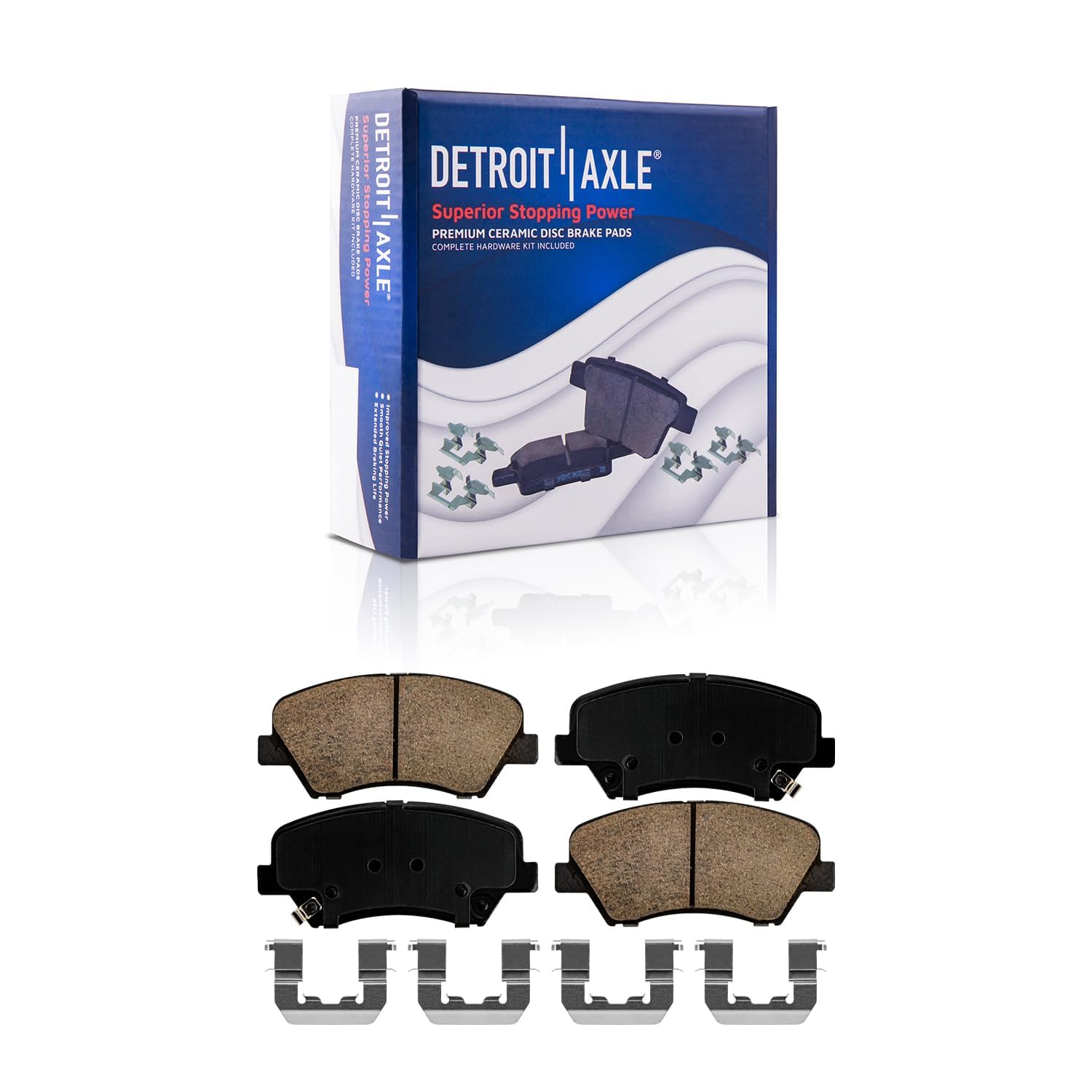 Detroit Axle - Front Rear Drilled Rotors Brake Pads for Hyundai Elantra Veloster — image 6