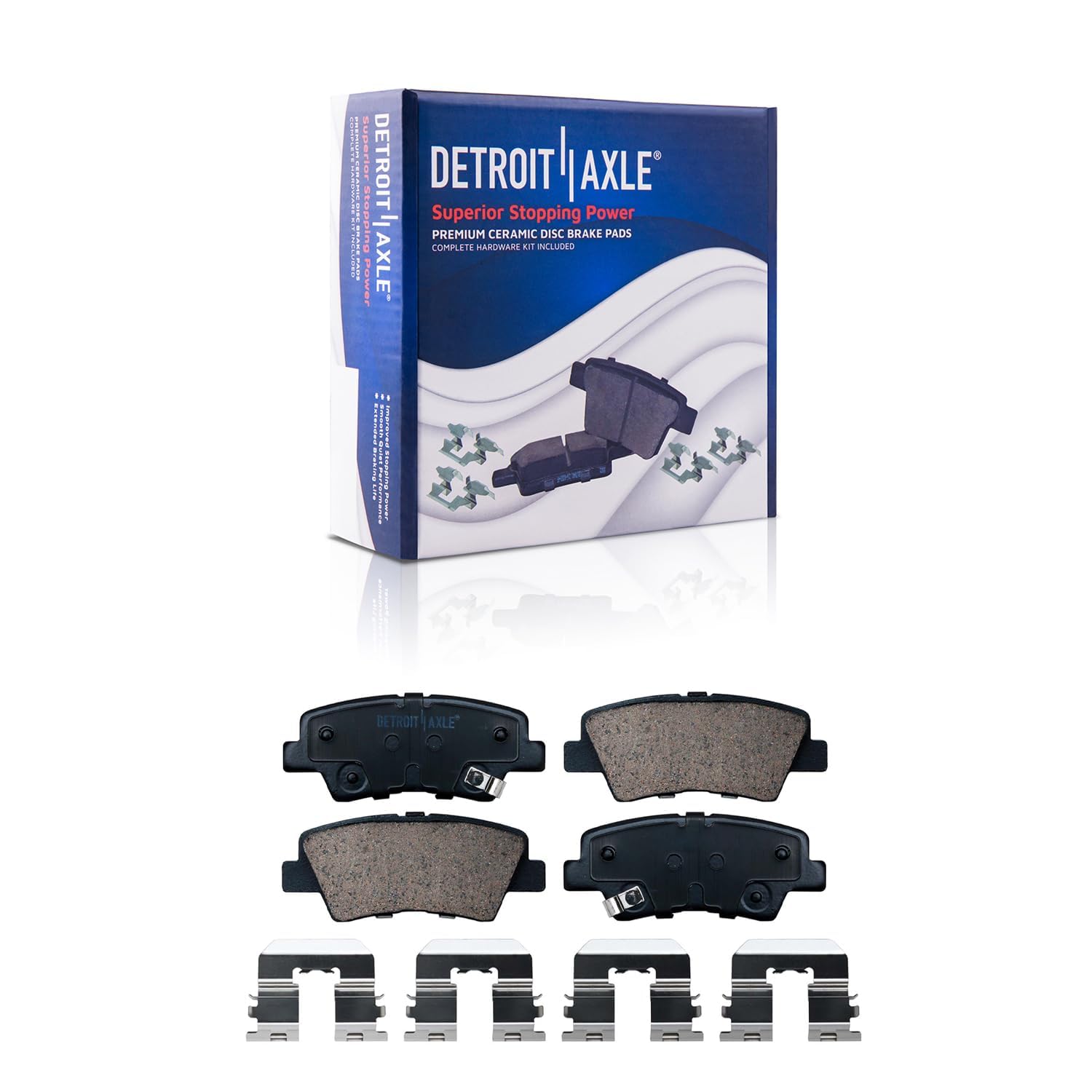 Detroit Axle - Front Rear Drilled Rotors Brake Pads for Hyundai Elantra Veloster — image 7