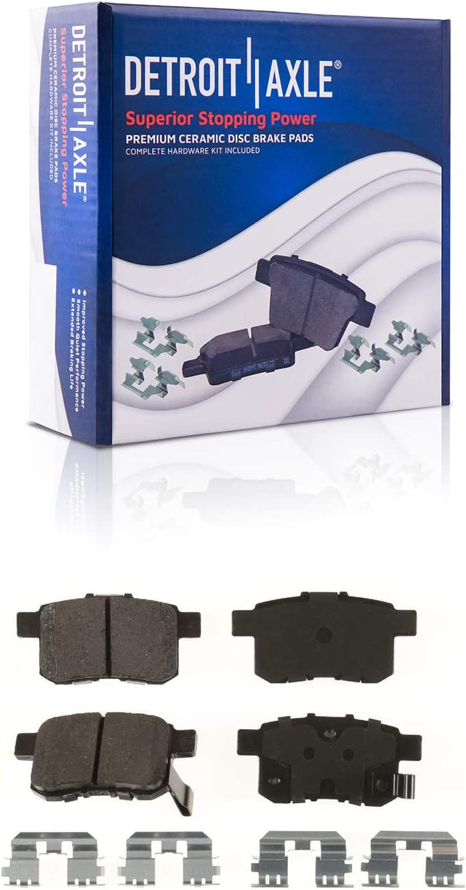 Detroit Axle - 8pc Front Rear Drilled Rotor Brake Pad for 2008-2017 Honda Accord — image 7