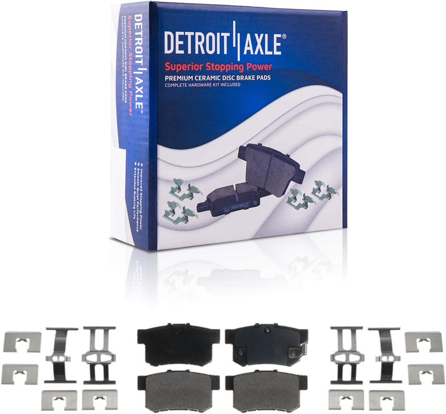 Detroit Axle - 282mm Front Rear Disc Rotors Brake Pads for 2003-07 Honda Accord — image 7