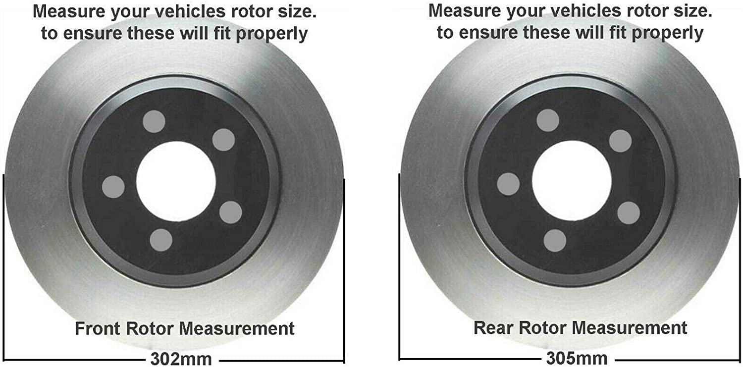 Detroit Axle - Front Rear Drilled Rotors Brake Pads for Chrysler Town  Country — image 8