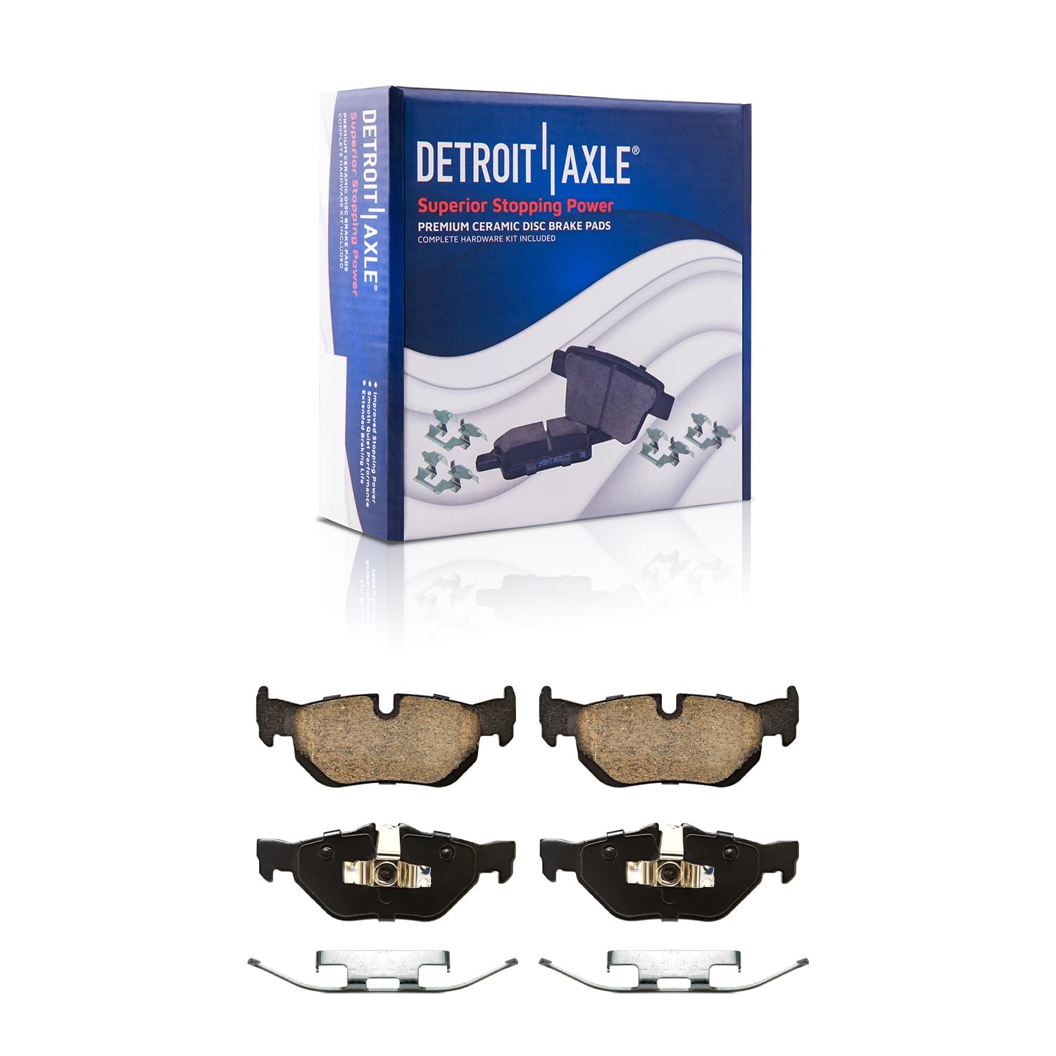 Detroit Axle - Front Rear Disc Rotors Ceramic Brake Pads for BMW 328i 323i — image 6