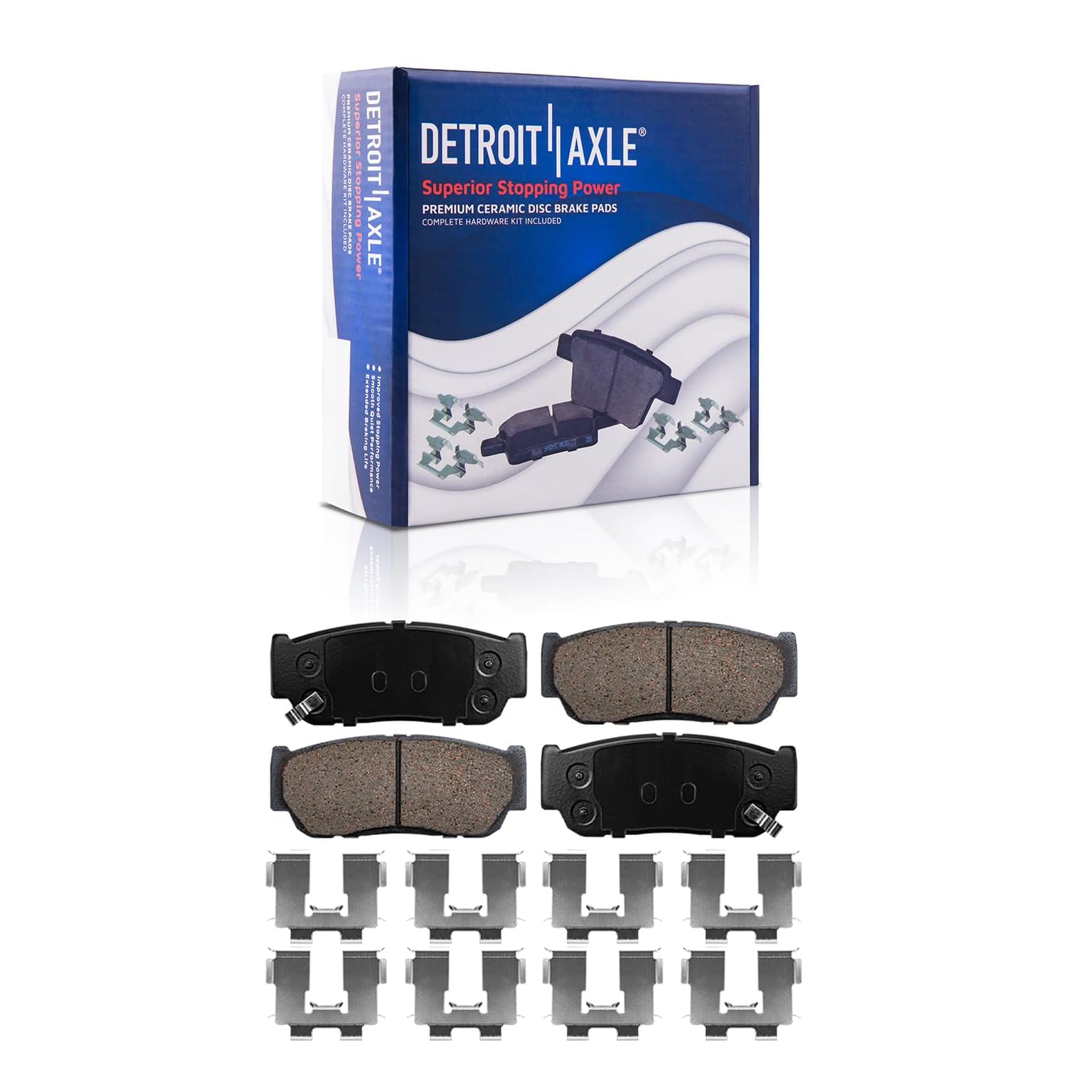 Detroit Axle - Front Rear Drilled Rotors Brake Pads for Hyundai Entourage Sedona — image 7