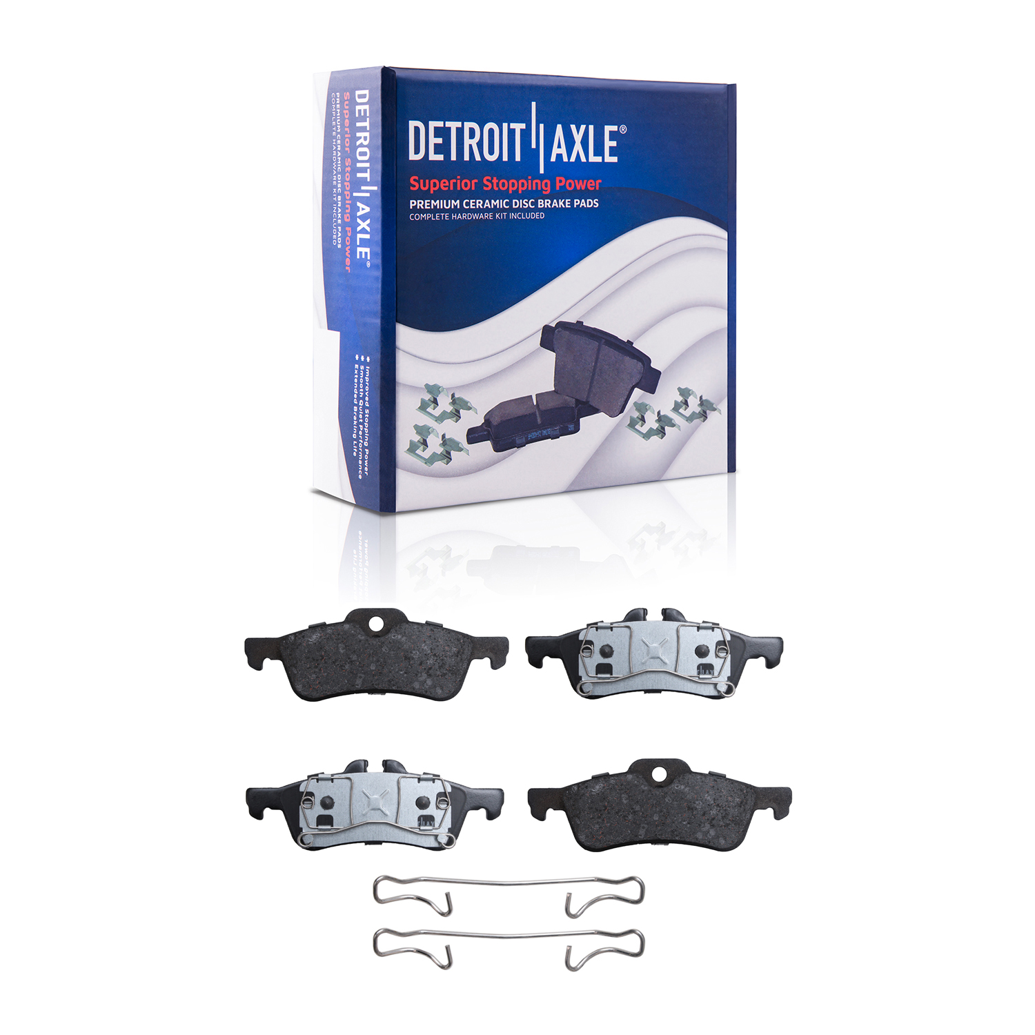 Detroit Axle - Front  Rear Disc Rotors Brake Pads for 2002-2006 Mini Cooper — image 7
