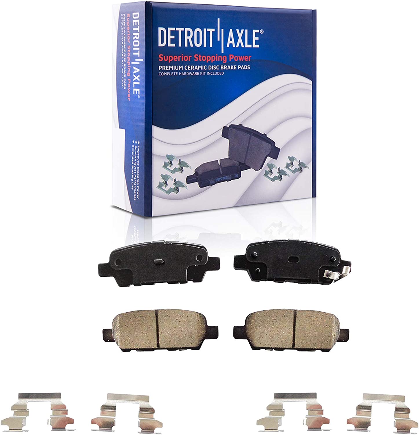 Detroit Axle - Front Rear Brake Rotors + Ceramic Pad for 2009-2017 Nissan Maxima — image 6