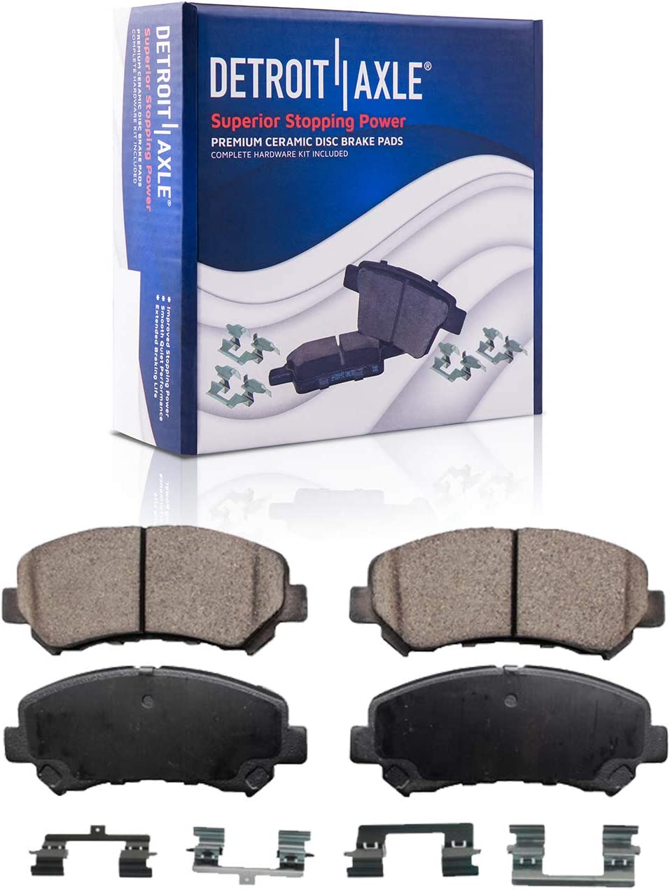 Detroit Axle - Front Rear Brake Rotors + Ceramic Pad for 2009-2017 Nissan Maxima — image 5