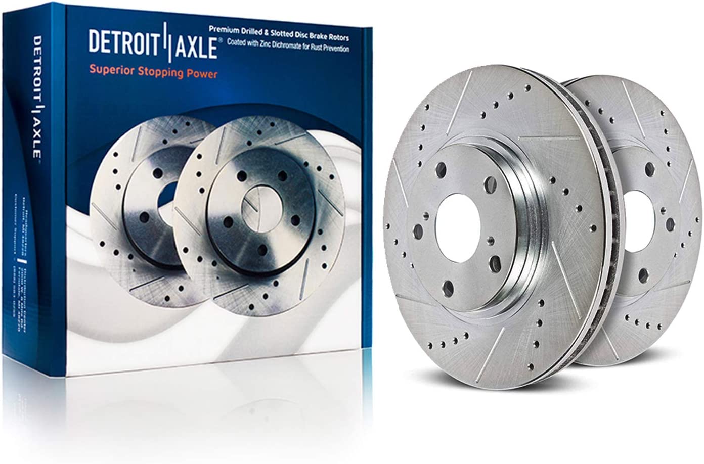 Detroit Axle - Front Rear Drilled Brake Rotors Ceramic Pads for Nissan Maxima — image 4