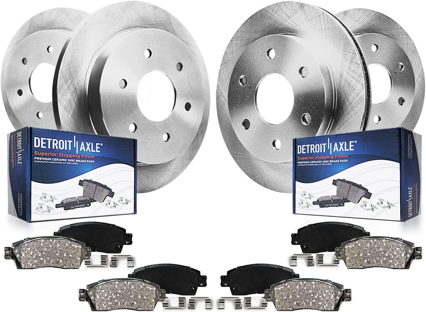Detroit Axle - 8pc Front Rear Brake Kit for 2005-2006 Infiniti Qx56 Armada Titan