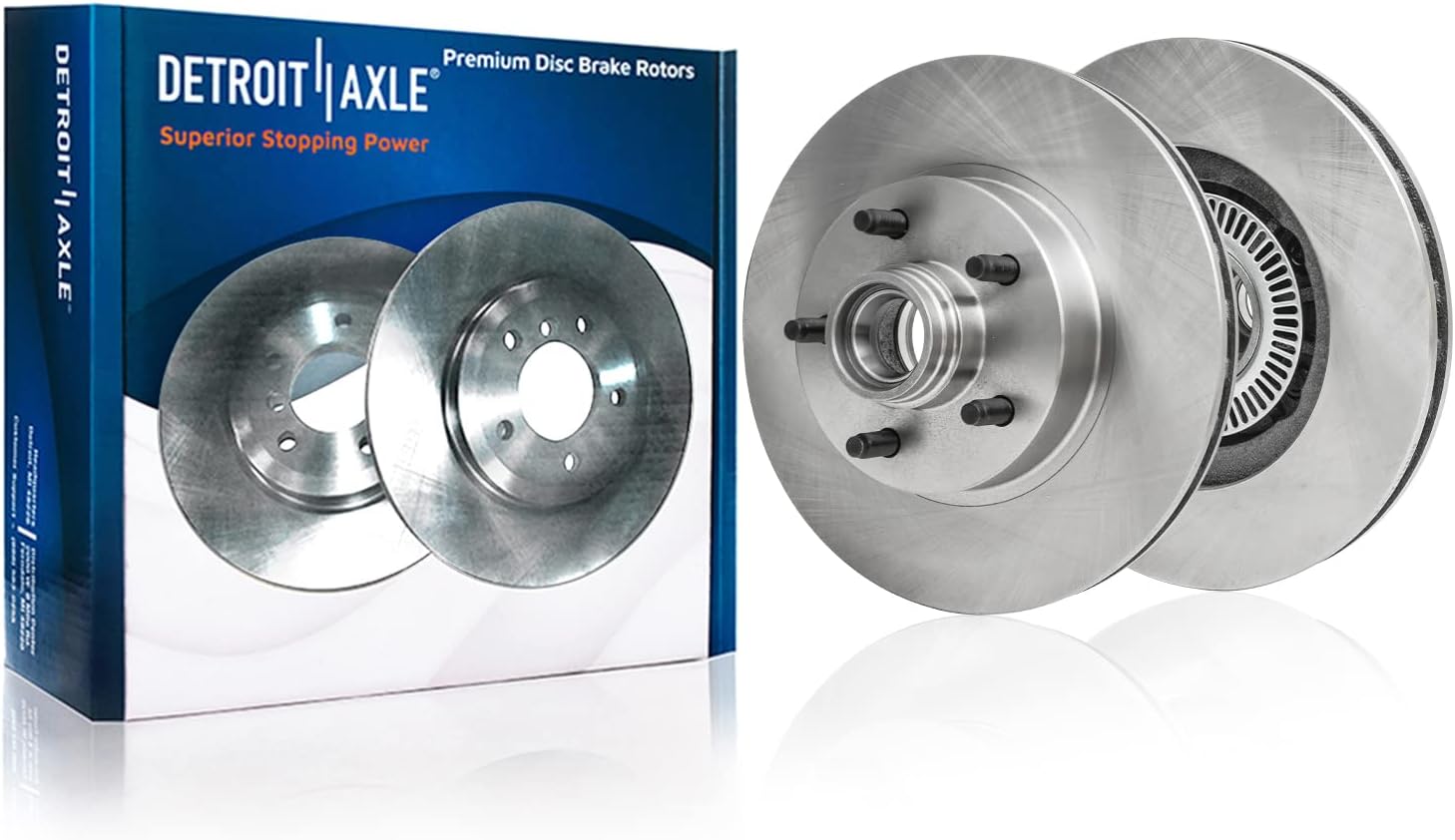 Detroit Axle - 2WD Front  Rear Disc Rotors Ceramic Brake Pads for Ford Explorer — image 4