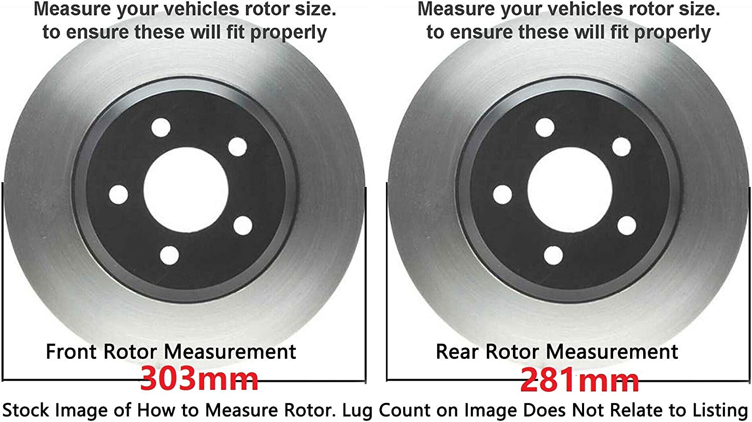 Detroit Axle - Front  Rear Rotors Brake Pads for Deville Park Avenue Lesabre — image 8