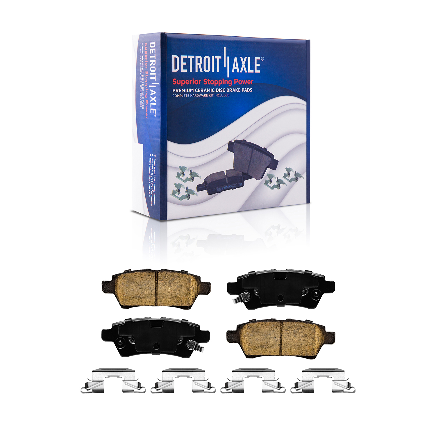 Detroit Axle - Front Rear Rotors Brake Pads for 2005 2006-2012 Nissan Pathfinder — image 6