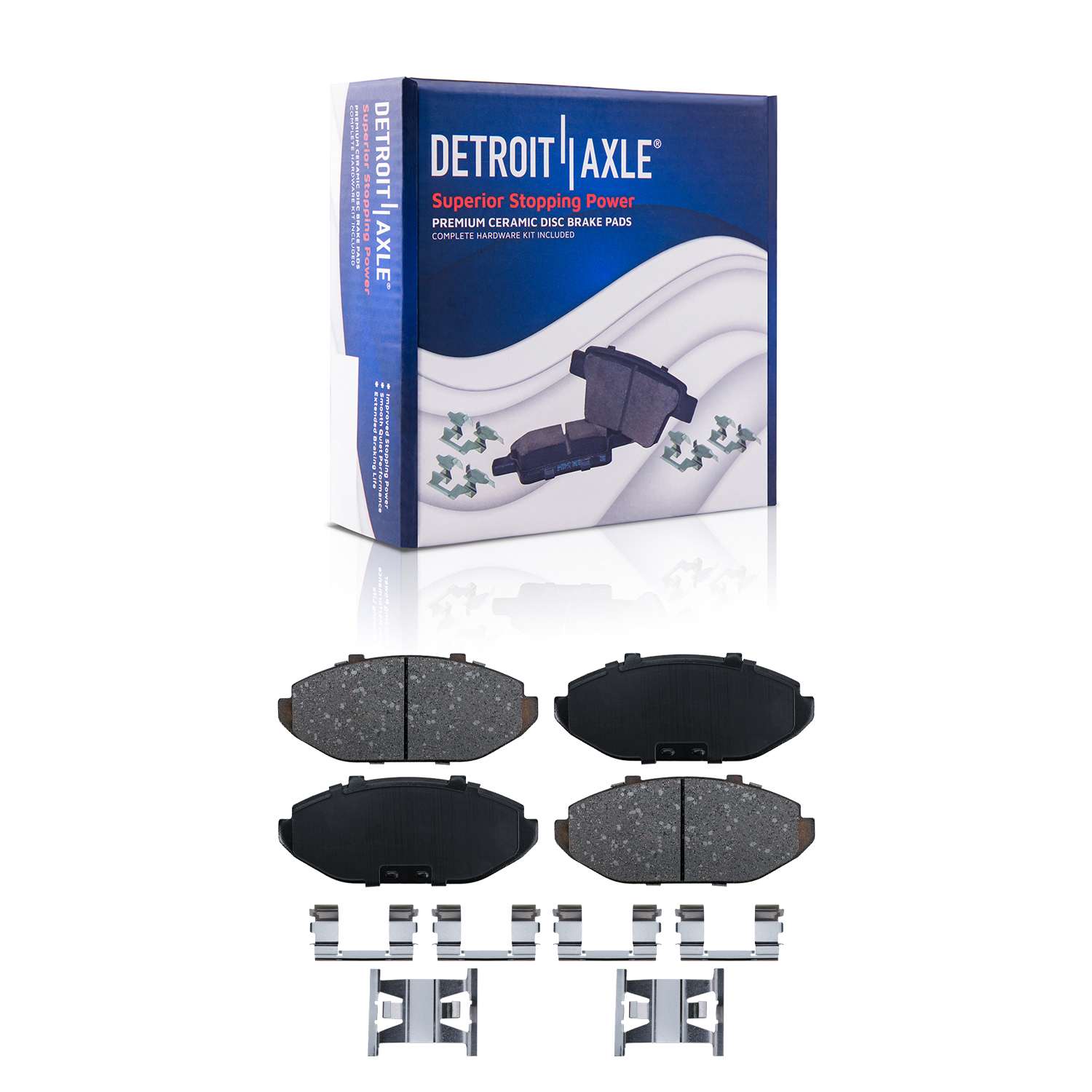 Detroit Axle - Front  Rear Disc Rotors Pads for 1998-2002 Ford Crown Victoria — image 6