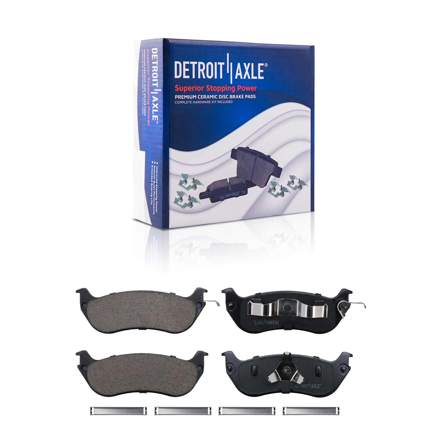 Detroit Axle - Front  Rear Drilled Rotors Brake Pads for Grand Marquis Town Car — image 7