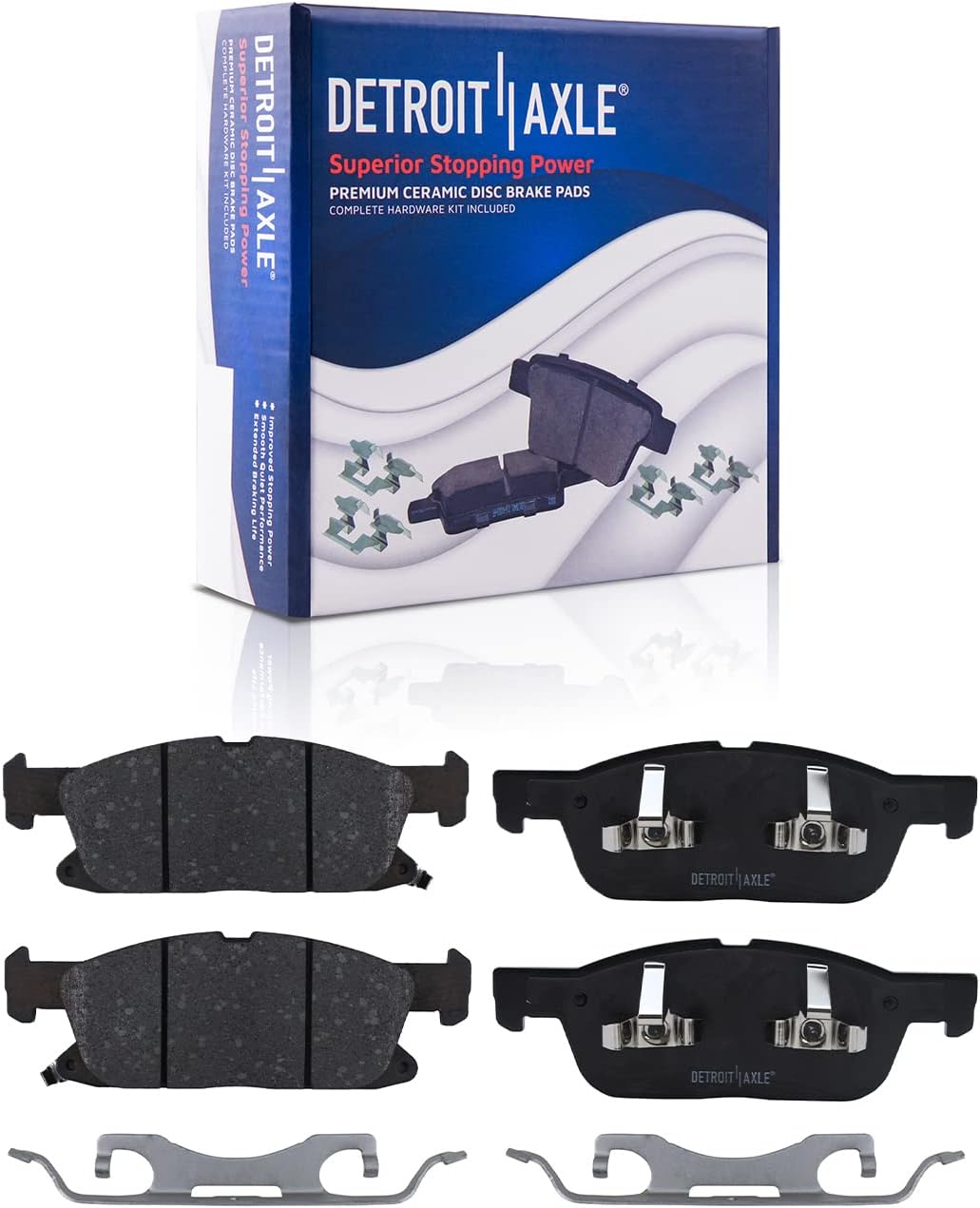 Detroit Axle - Front Rear Disc Rotors and Ceramic Brake Pads for 15-22 Ford Edge — image 6