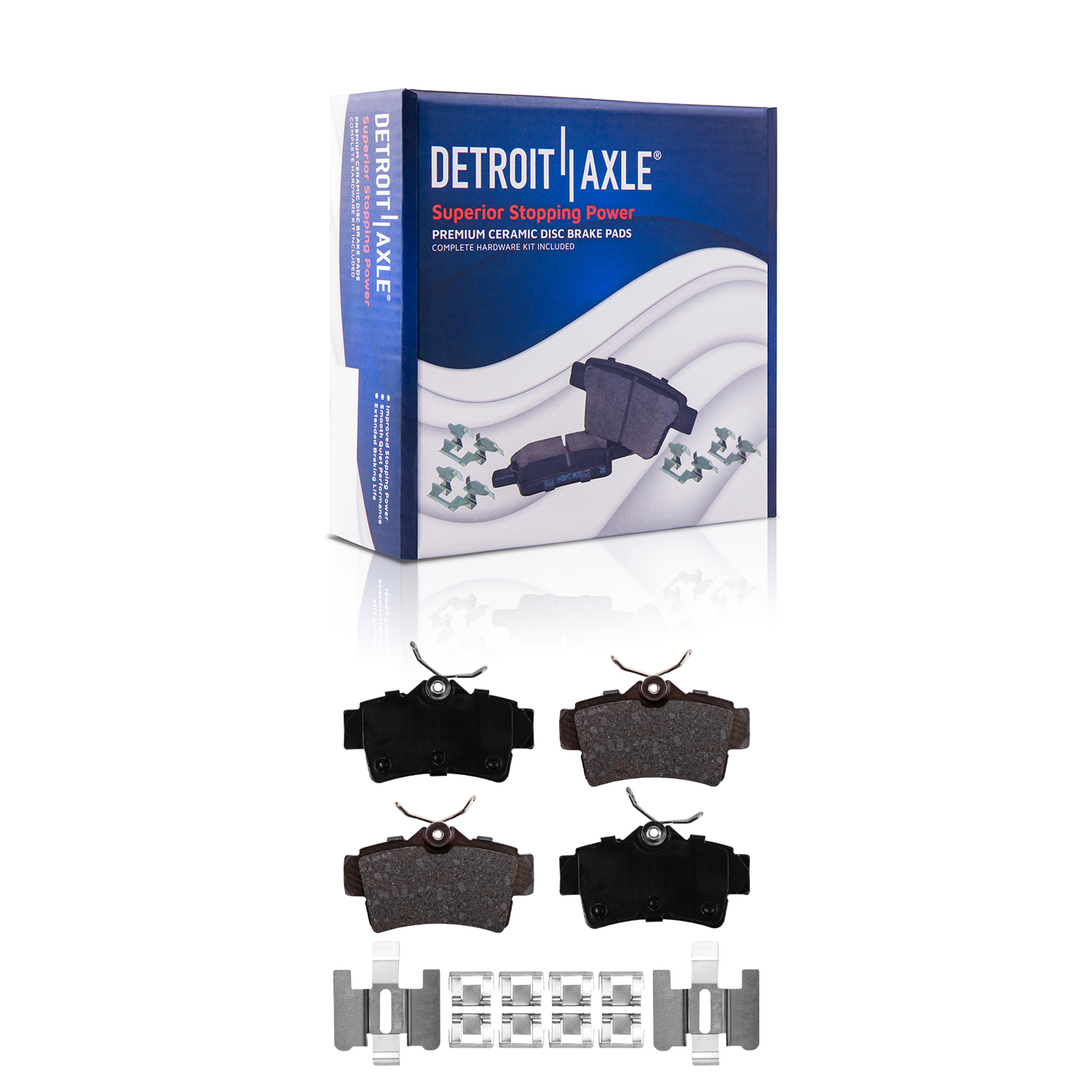 Detroit Axle - Front Rear Drilled Rotors and Ceramic Brake Pads for Ford Mustang — image 7