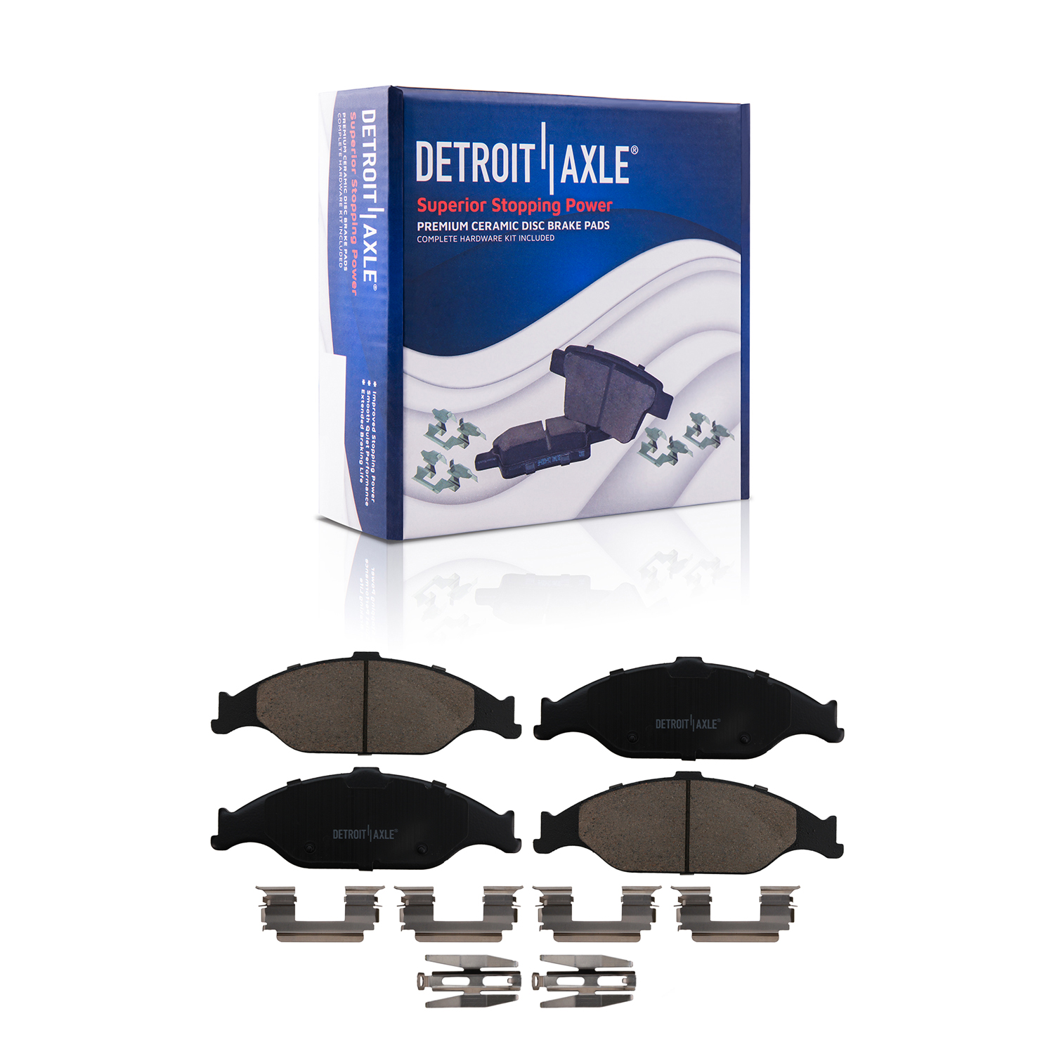 Detroit Axle - Front Rear Drilled Rotors and Ceramic Brake Pads for Ford Mustang — image 6