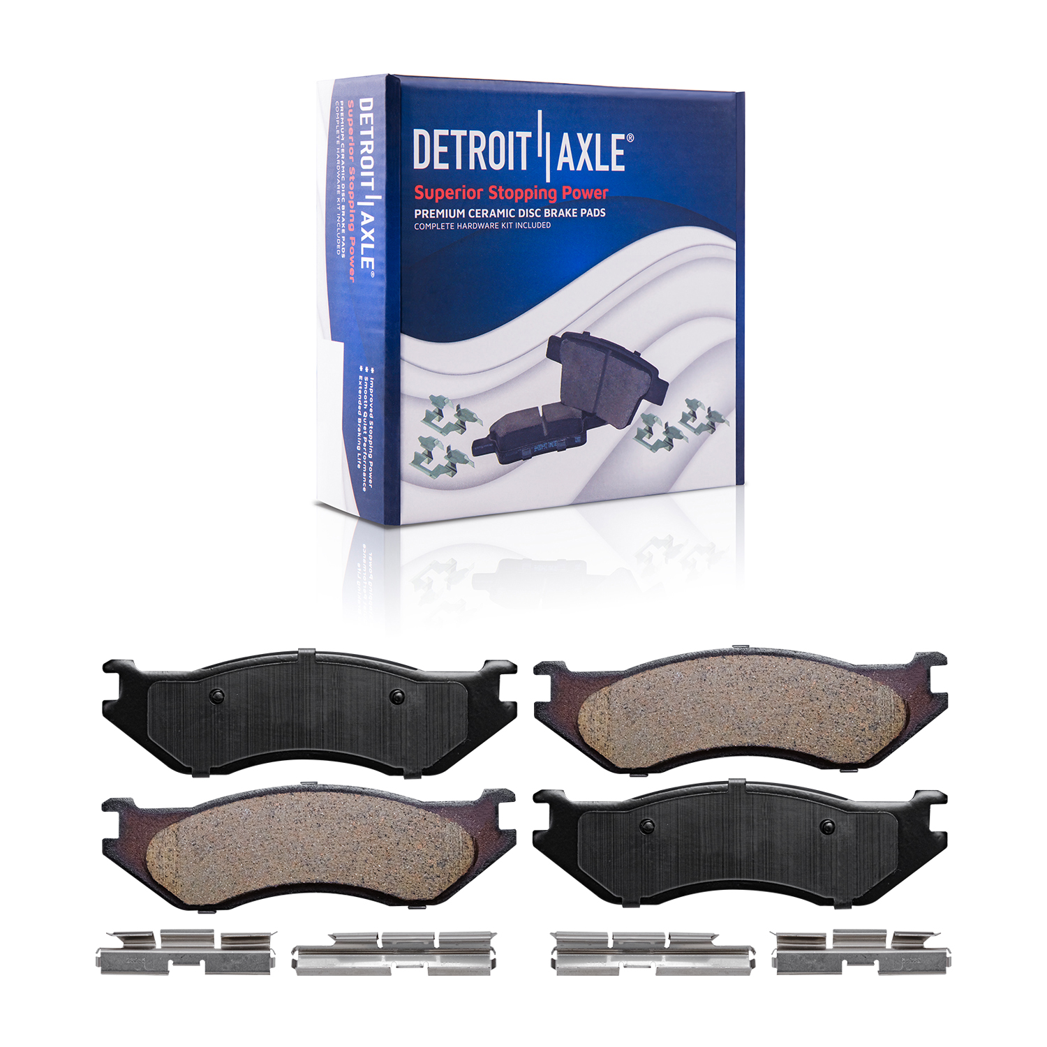 Detroit Axle - 8pc Front Rear Brake Rotors Pads for Dodge Durango Ram 1500 — image 5