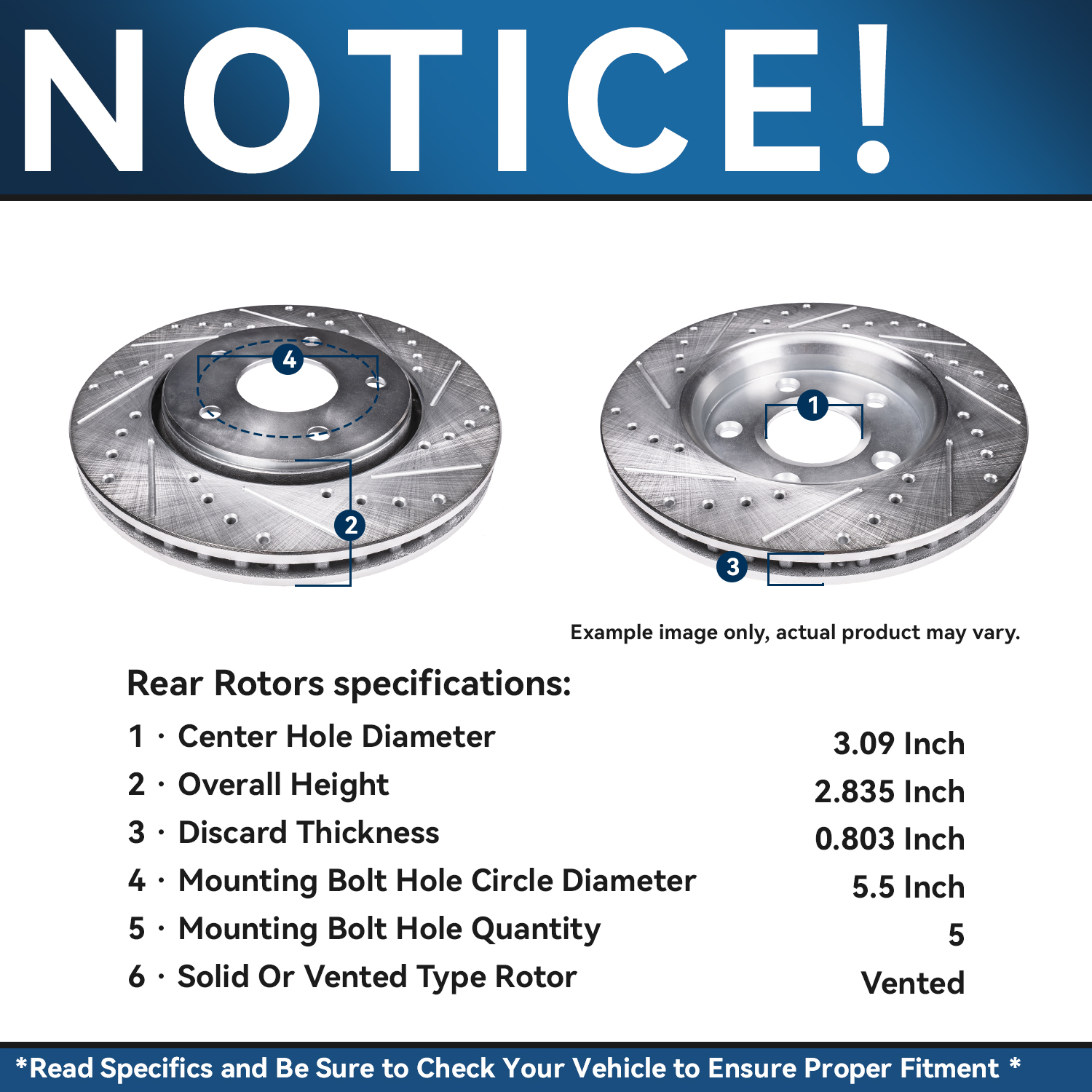 Detroit Axle - Front Rear Drilled Rotors Brake Pads for Ram 1500 Durango Aspen — image 10