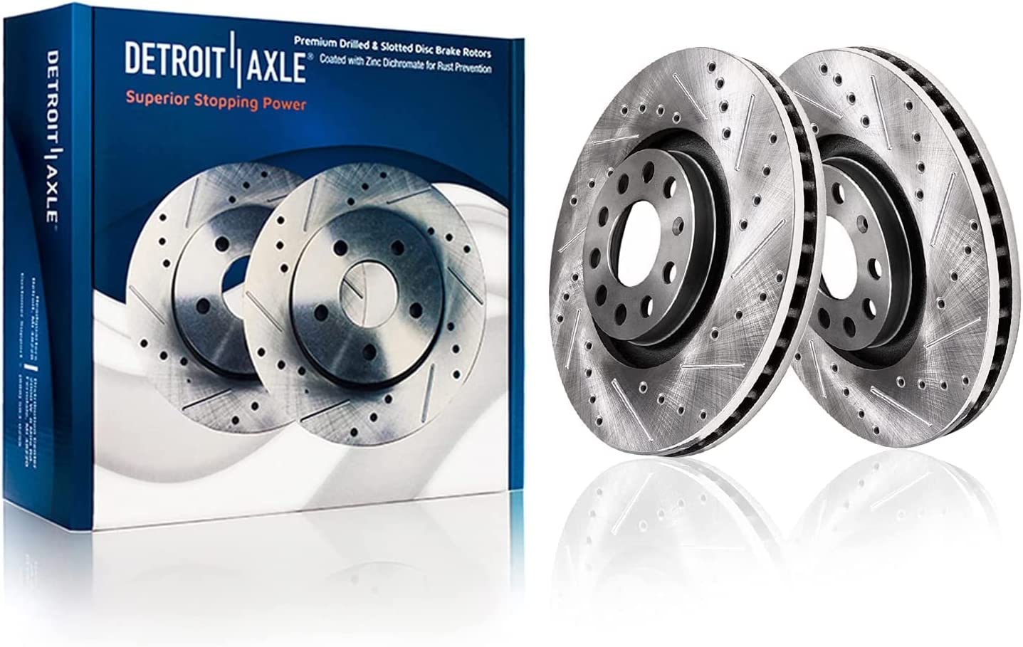 Detroit Axle - Front Rear Drilled Rotors Brake Pads for VW Jetta Rabbit Golf — image 4