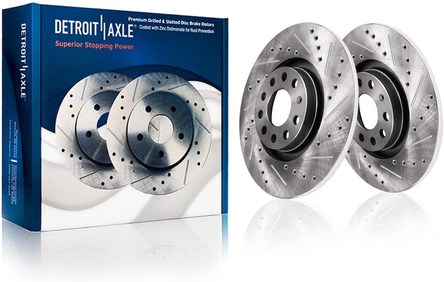 Detroit Axle - Front Rear Drilled Rotors Brake Pads for VW Jetta Rabbit Golf — image 5