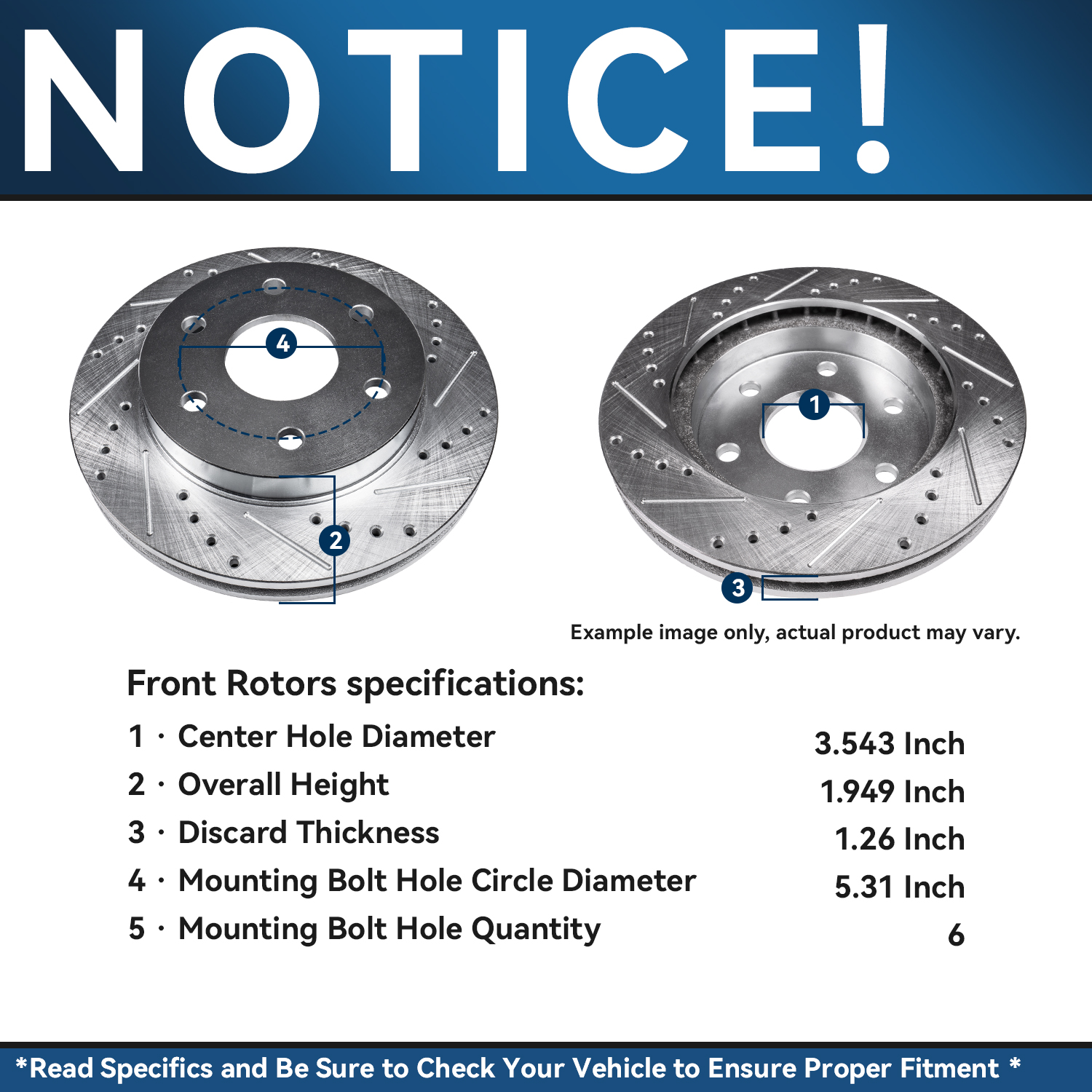 Detroit Axle - Front Rear Drilled Rotors Brake Pads for 2012-2020 Ford F-150 — image 9