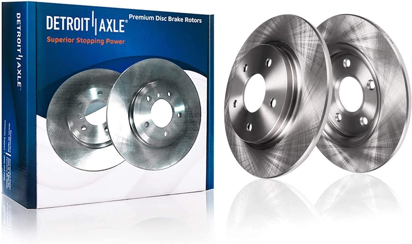 2010 Ford Fusion - Detroit Axle 8pc Front & Rear Disc Rotors and Ceramic Brake Pads Kit - 5