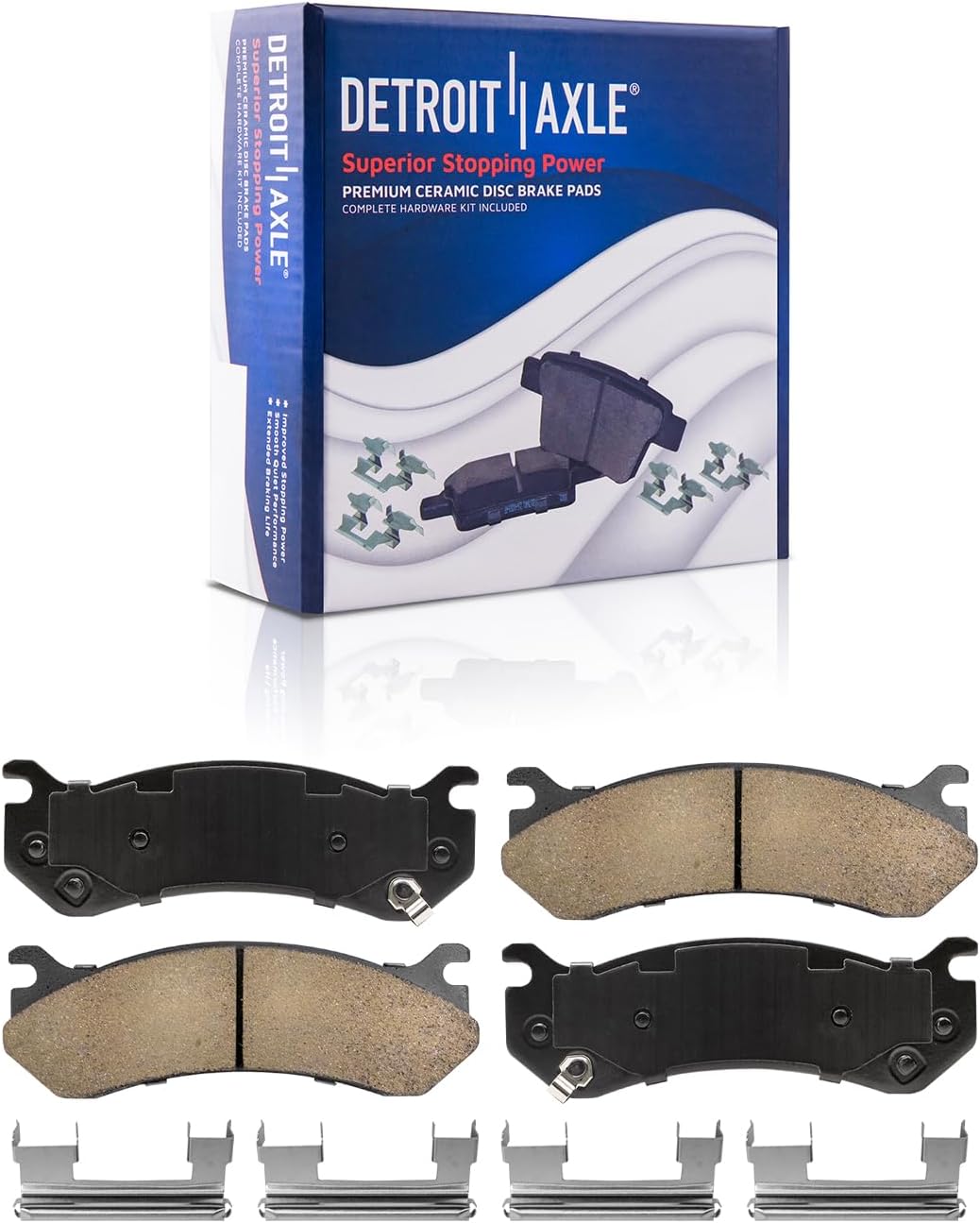 Detroit Axle - Front Rear Disc Rotors Brake Pads Kit for Suburban Yukon XL 1500 — image 6