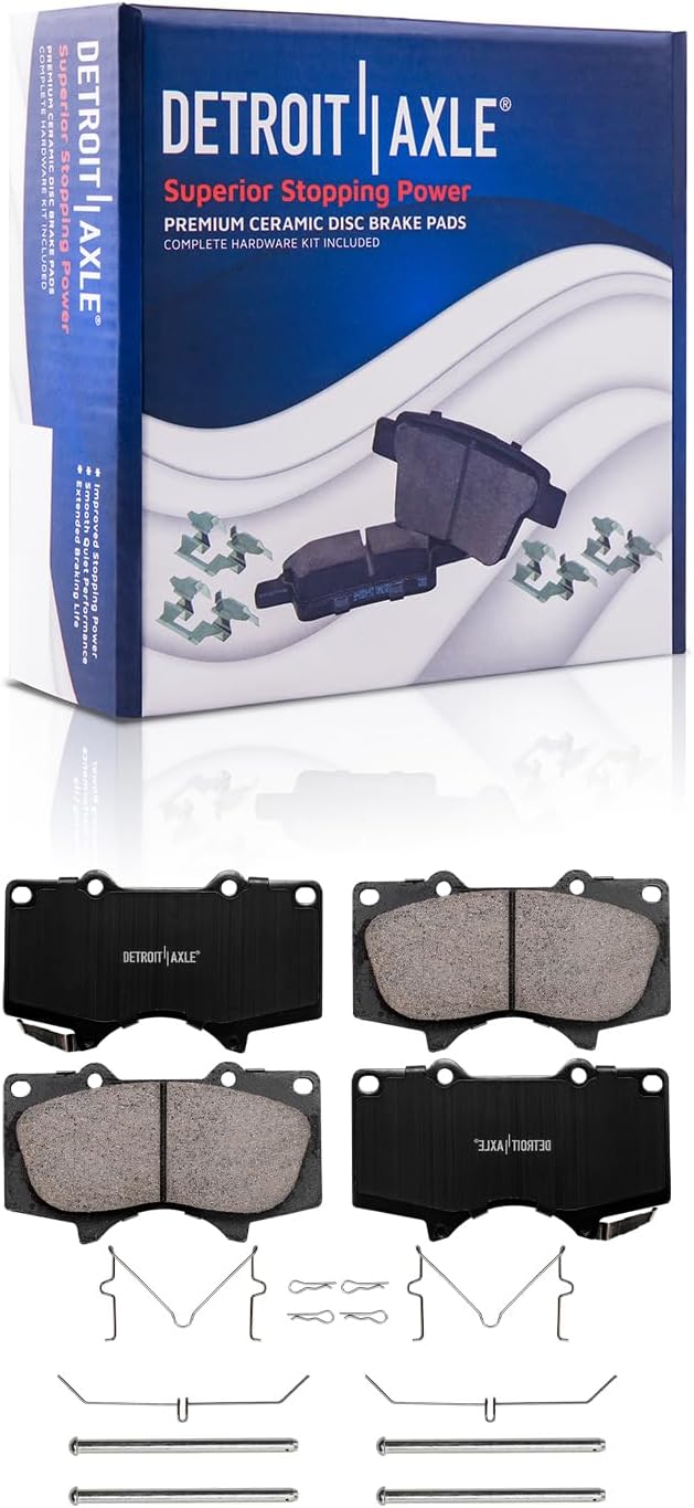 Detroit Axle - Front  Rear Rotors Brake Pads for 2003-2009 Lexus GX470 4Runner — image 6