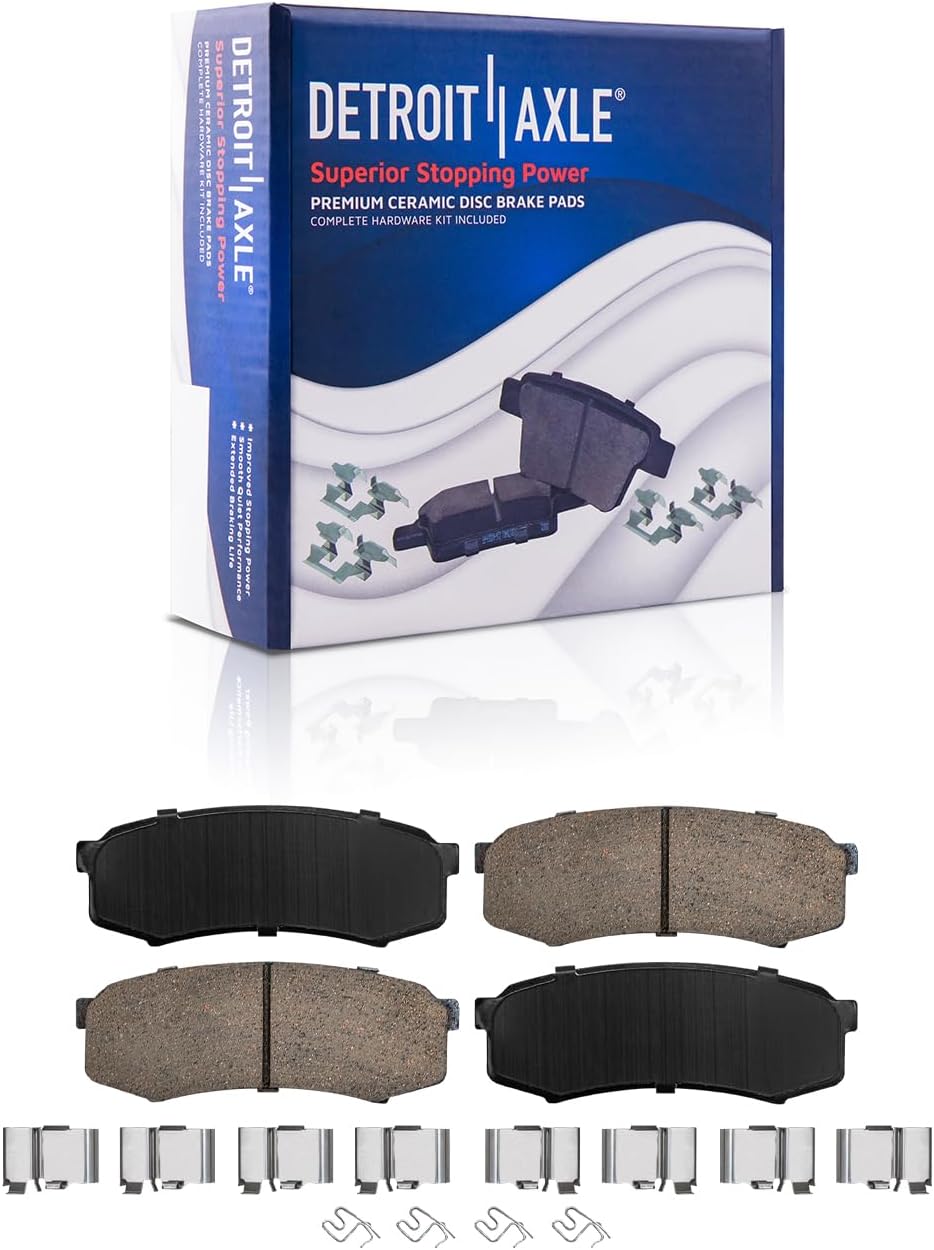Detroit Axle - Front  Rear Rotors Brake Pads for 2003-2009 Lexus GX470 4Runner — image 7